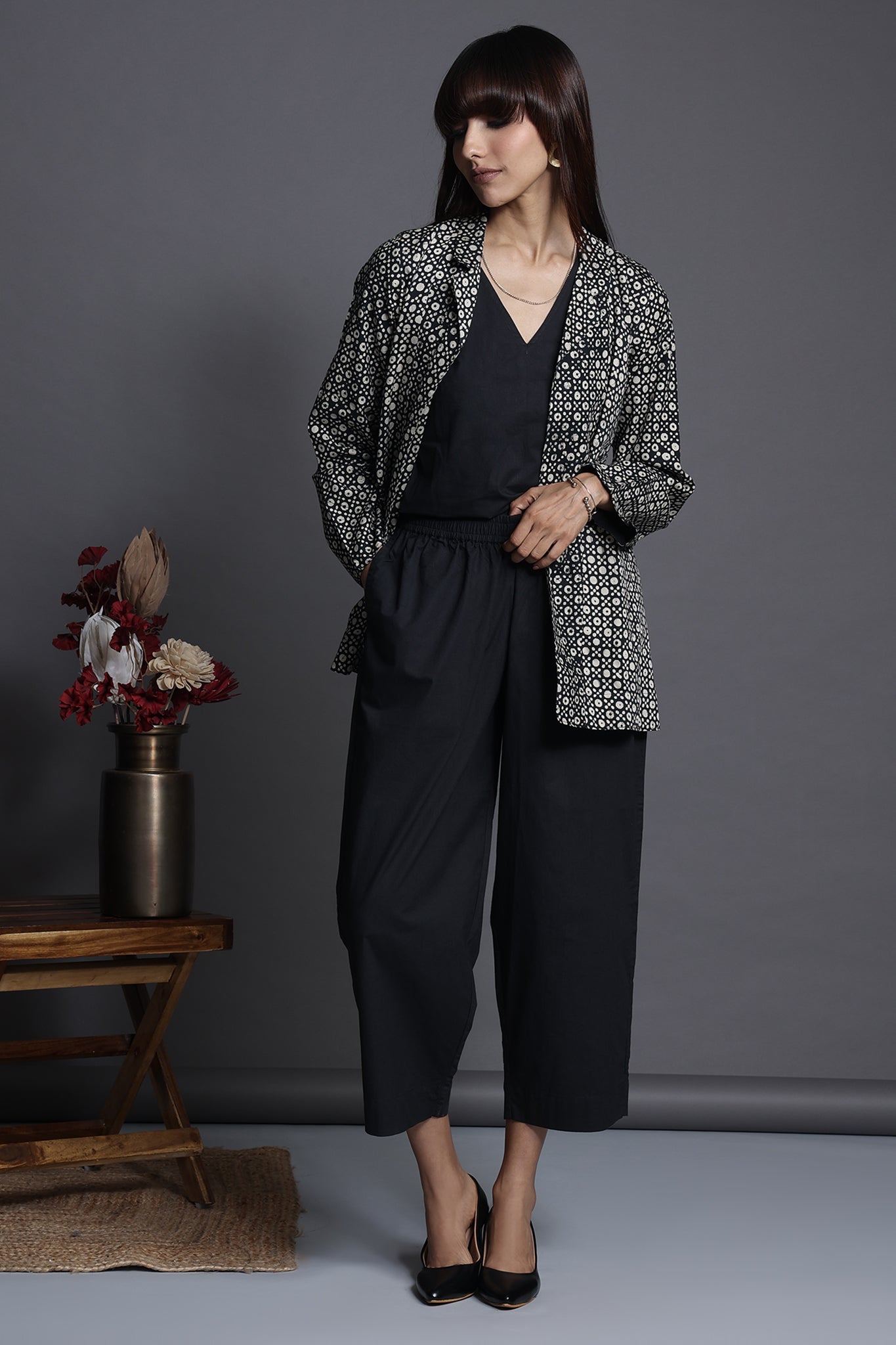 blazer - shadow speckle & charcoal pixels