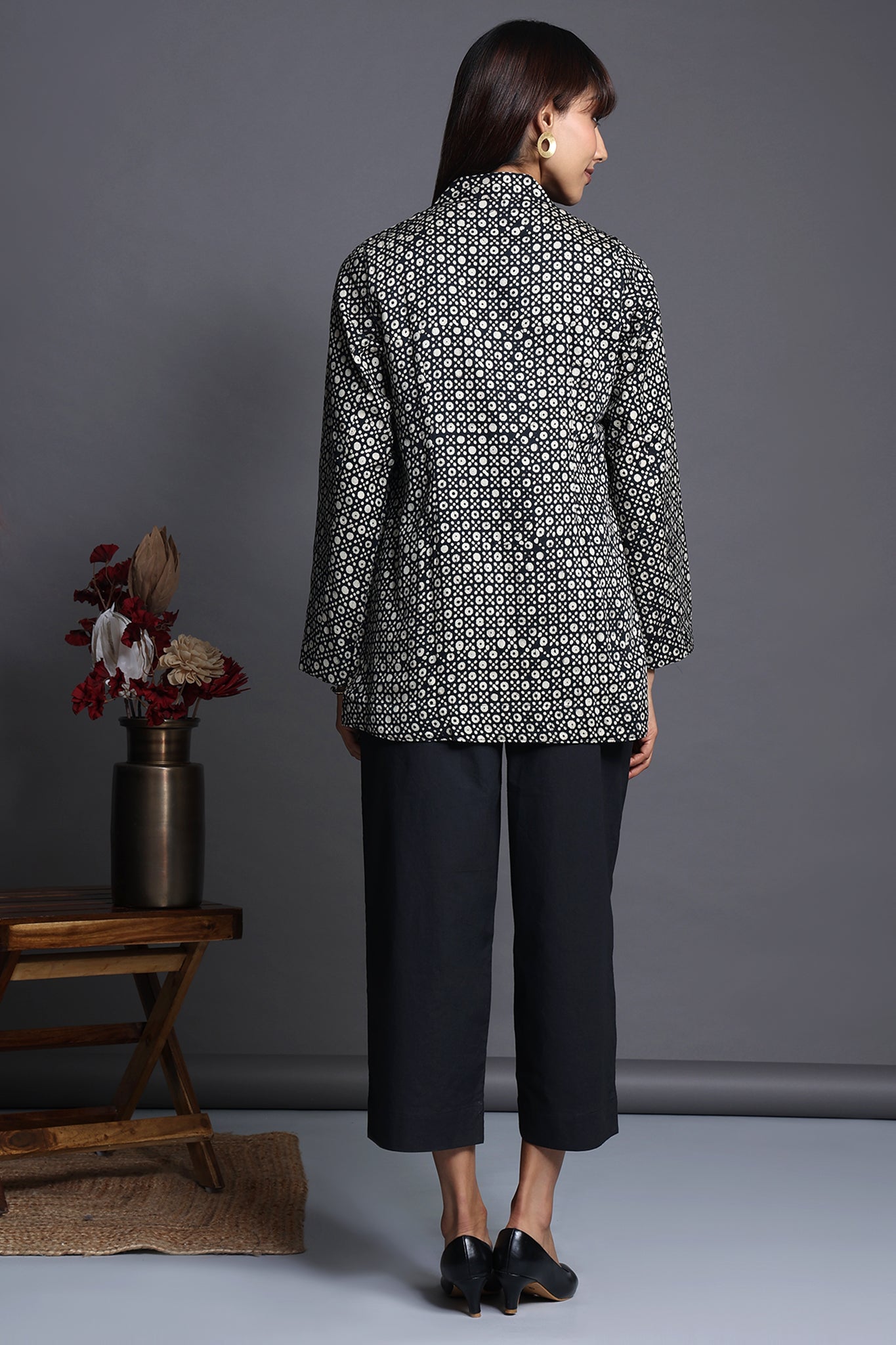 blazer - shadow speckle & charcoal pixels