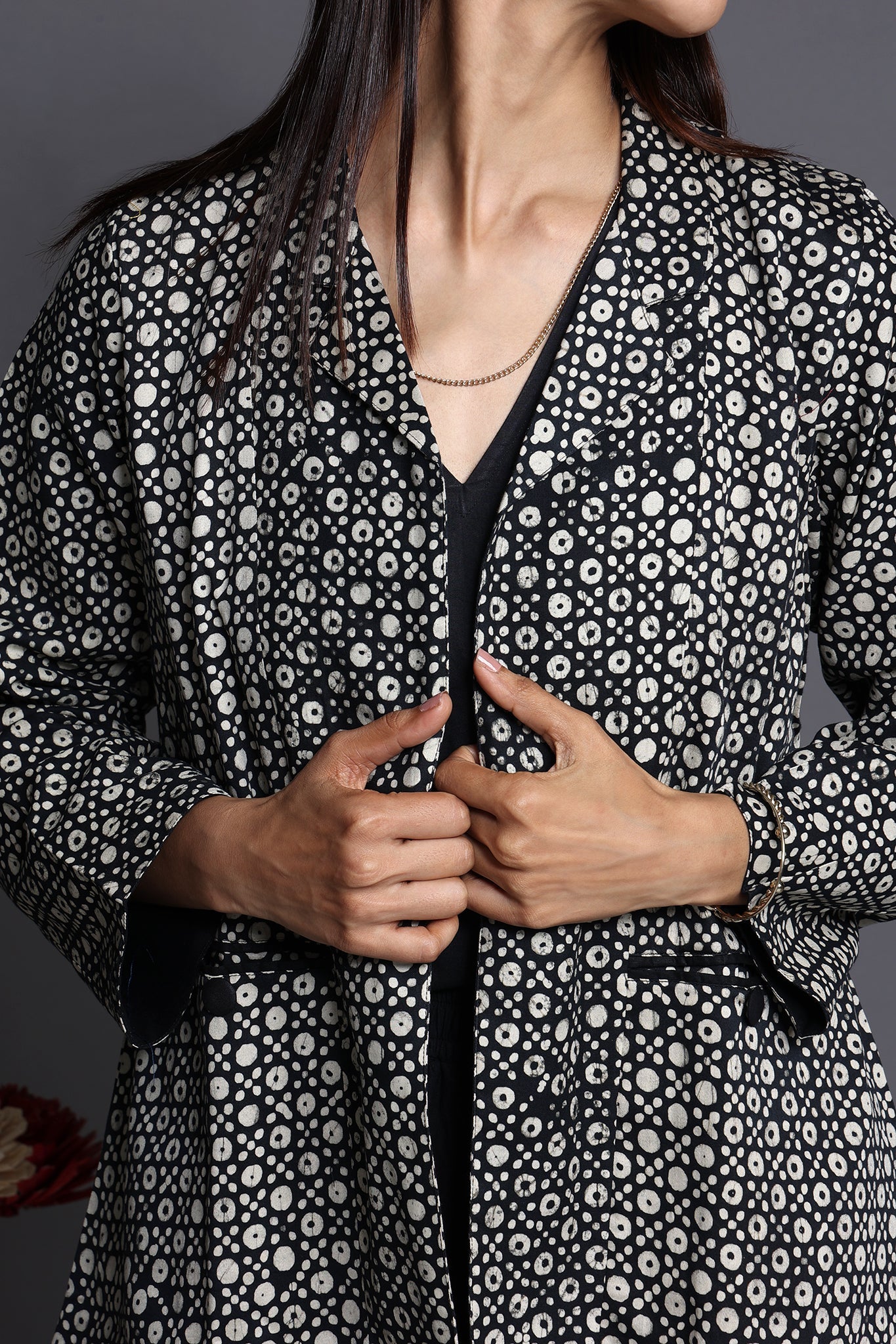 blazer - shadow speckle & charcoal pixels