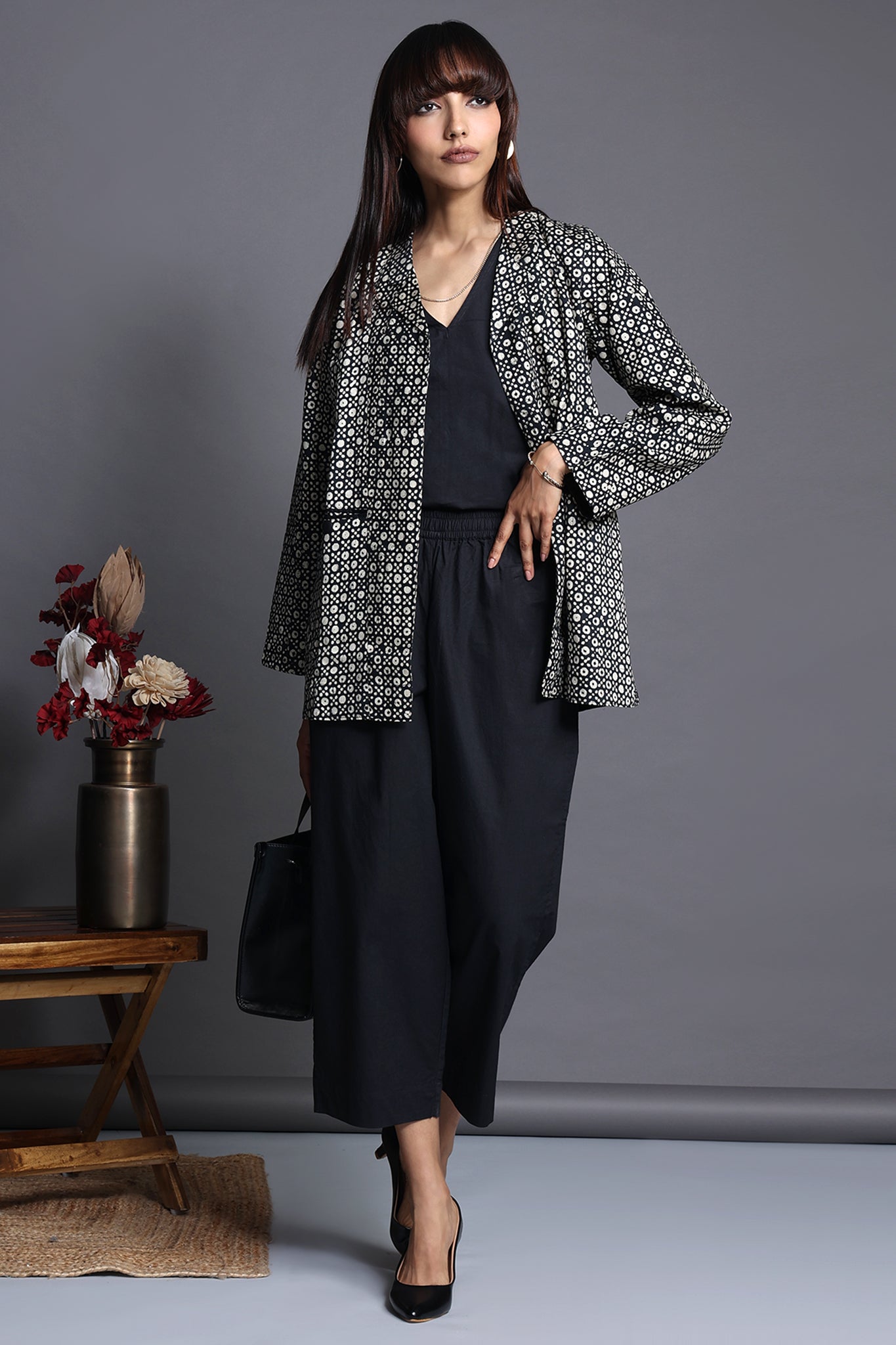 blazer - shadow speckle & charcoal pixels