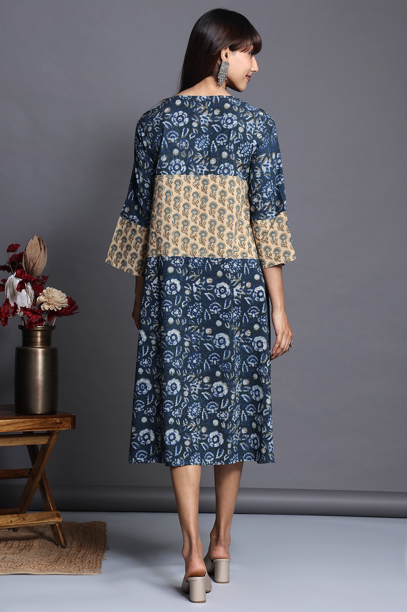 kimono kaftan dress - ocean dance & sunflower meadows