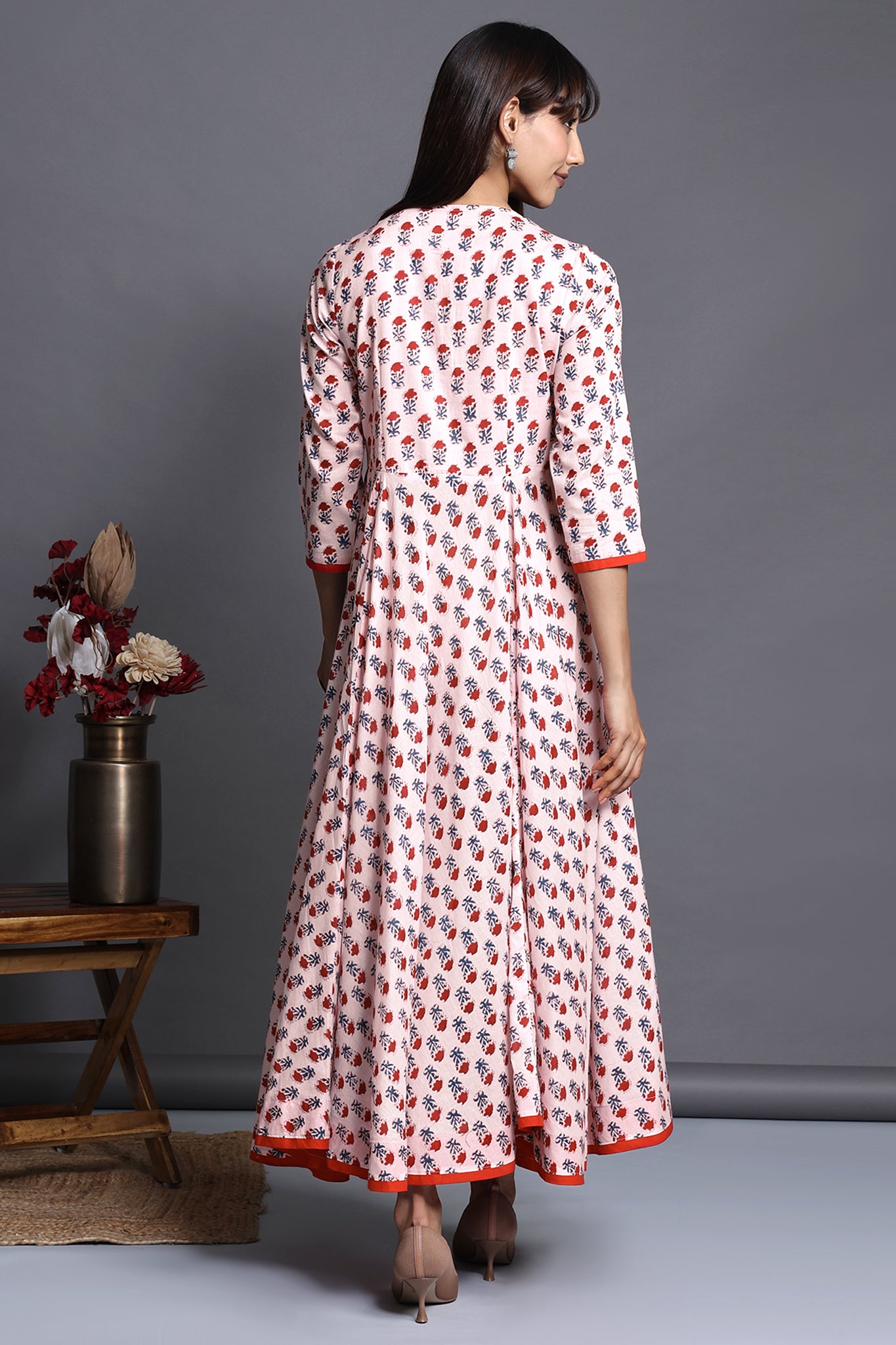 long swirl dress - luminous rose & dawn delight