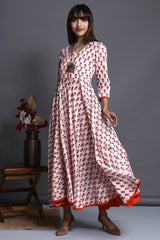 long swirl dress - luminous rose & dawn delight