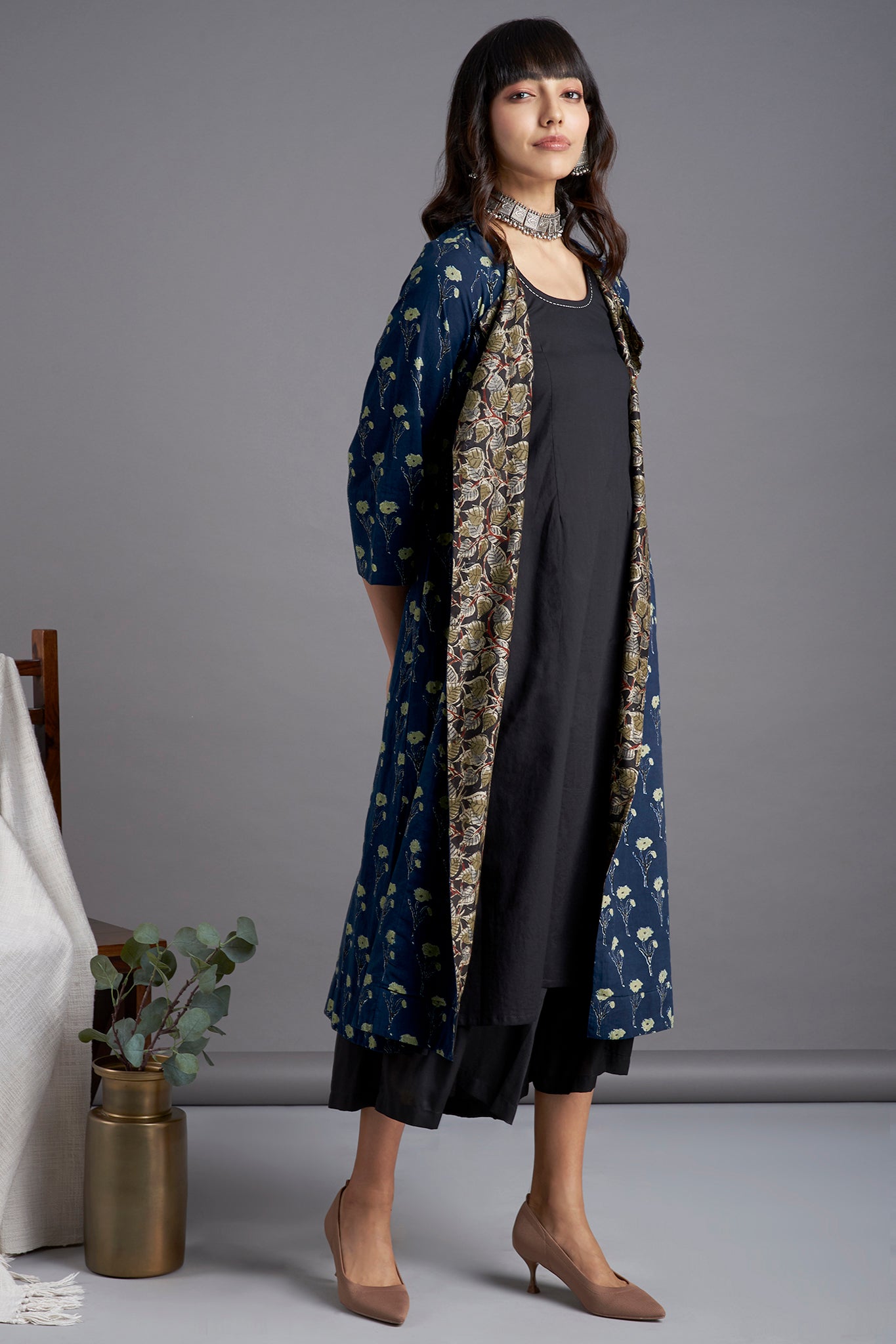 front lapel jacket - mighty ocean & divine tuberoses