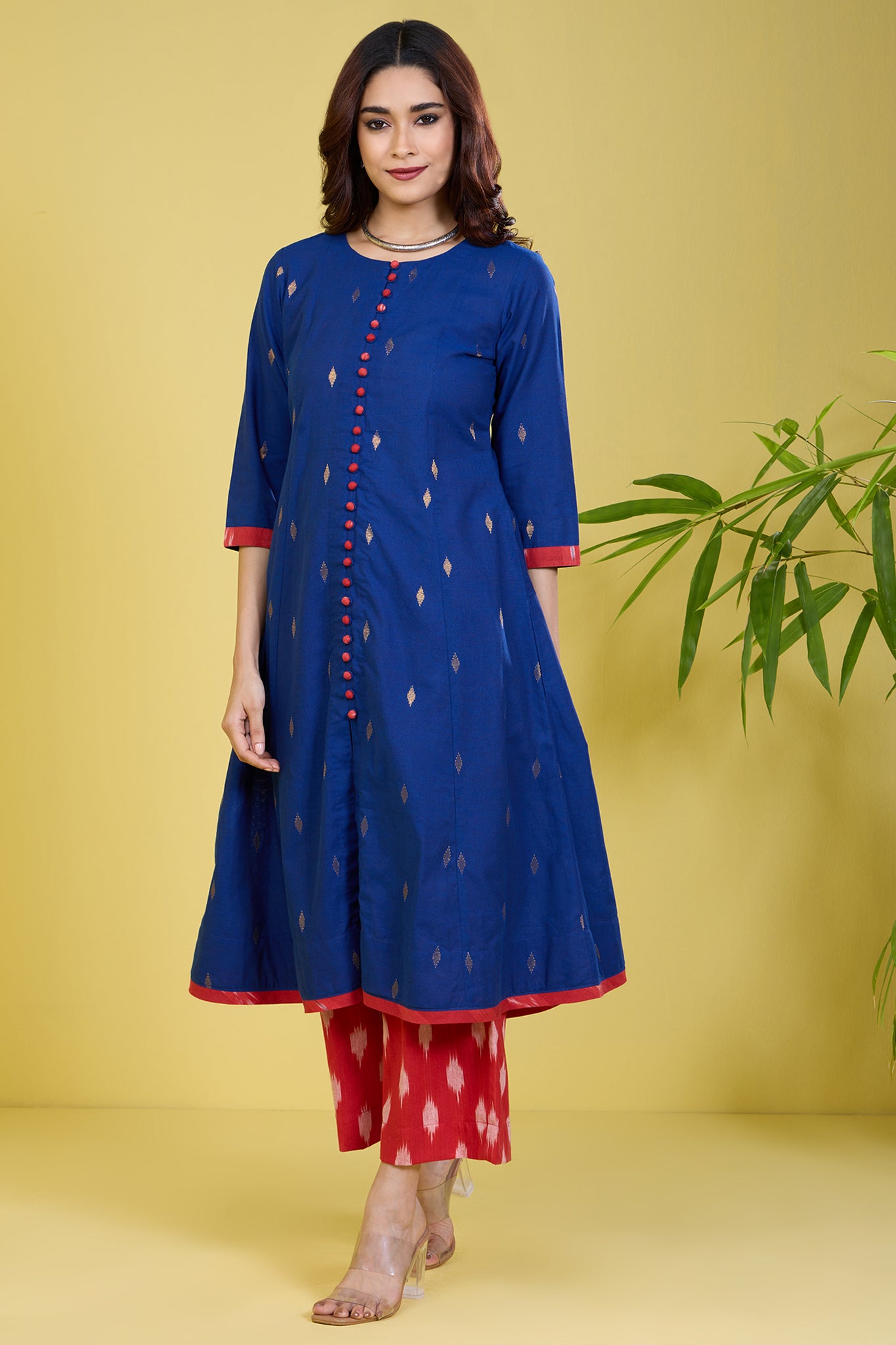 button down a-line kurta gilded sapphire