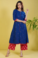 button down a-line kurta gilded sapphire
