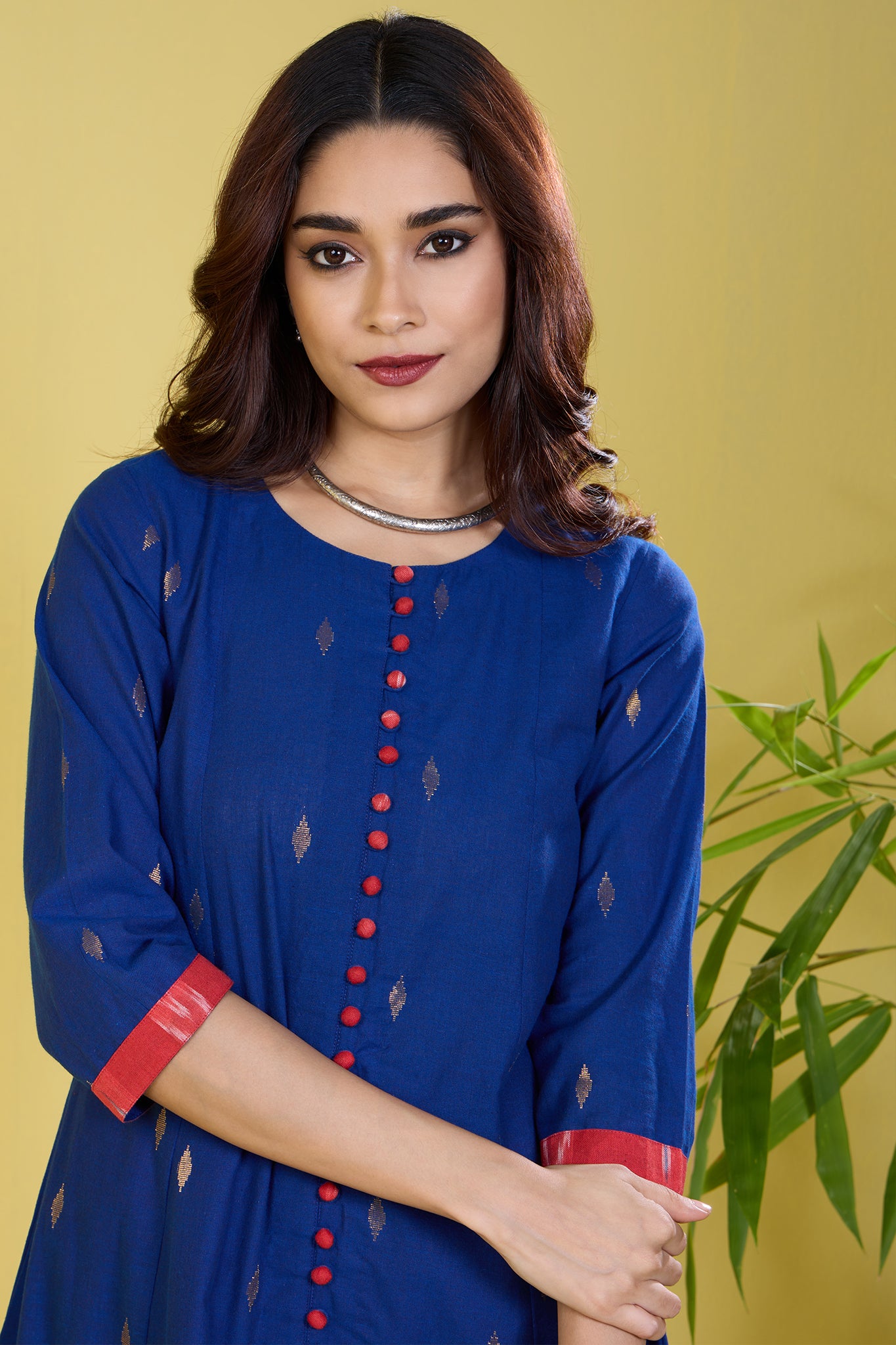 button down a-line kurta gilded sapphire