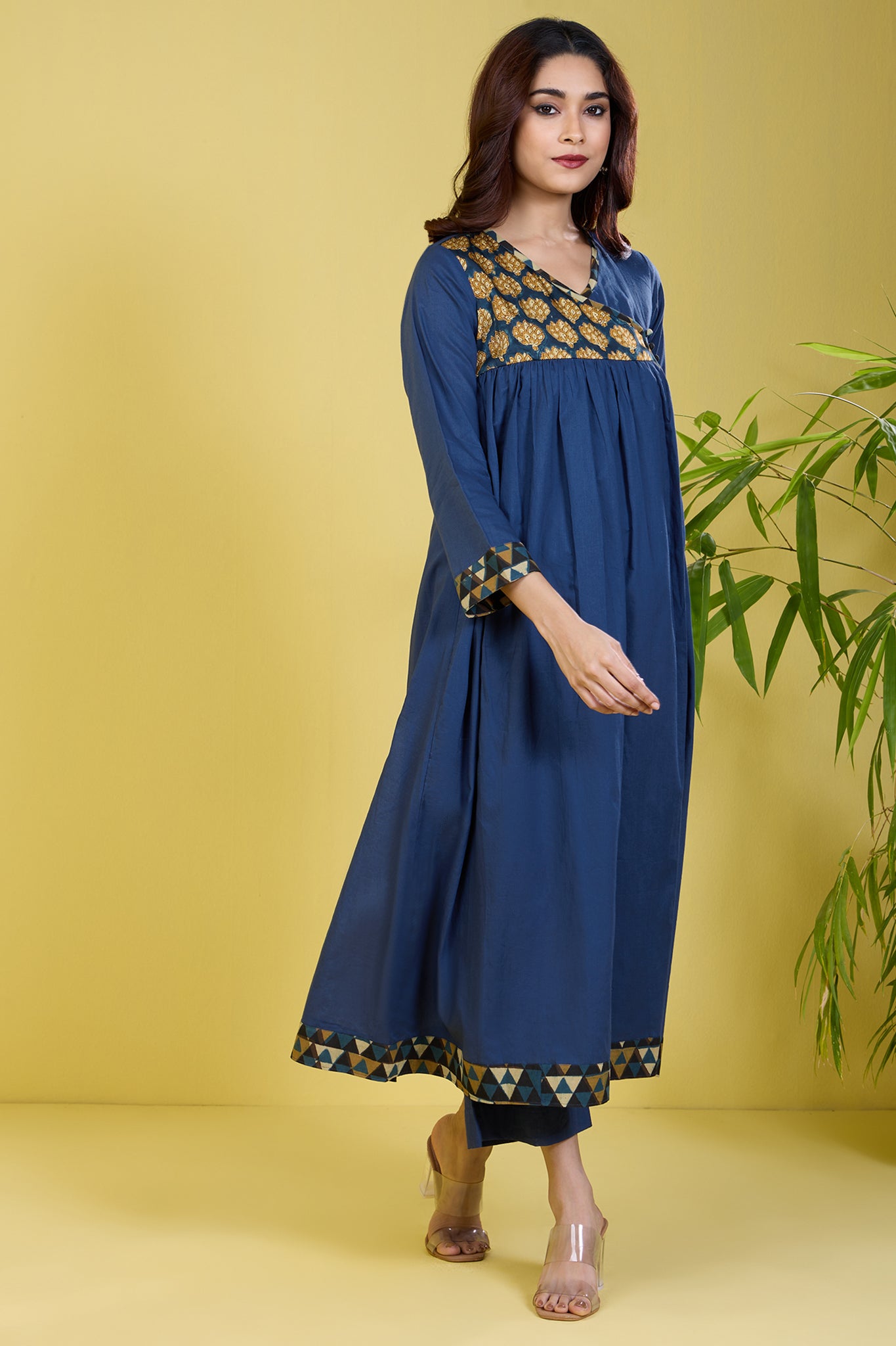 angrakha indigo with gathers sapphire abyss