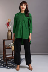 hi-low tunic - leafy mist & garden glory