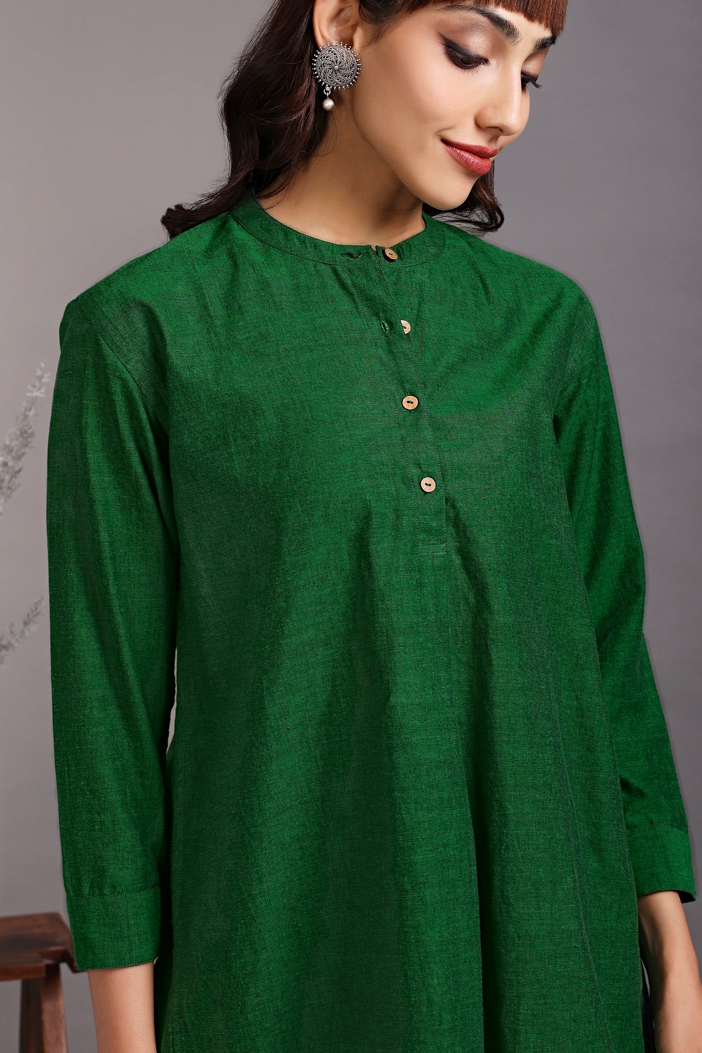 hi-low tunic - leafy mist & garden glory