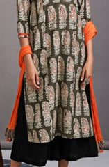 chiffon dupatta - sunset orange