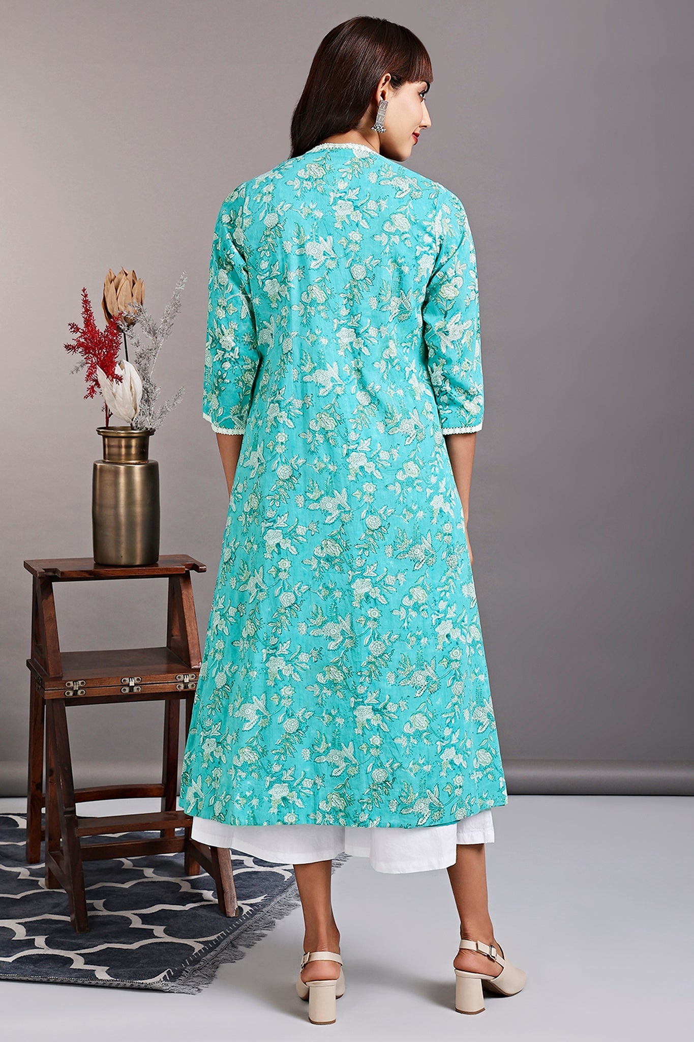 ensemble - jacket + dress - botanical tint & perennial blooms