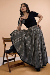 Inkwoven Mirage Cotton Panelled Flared Skirt