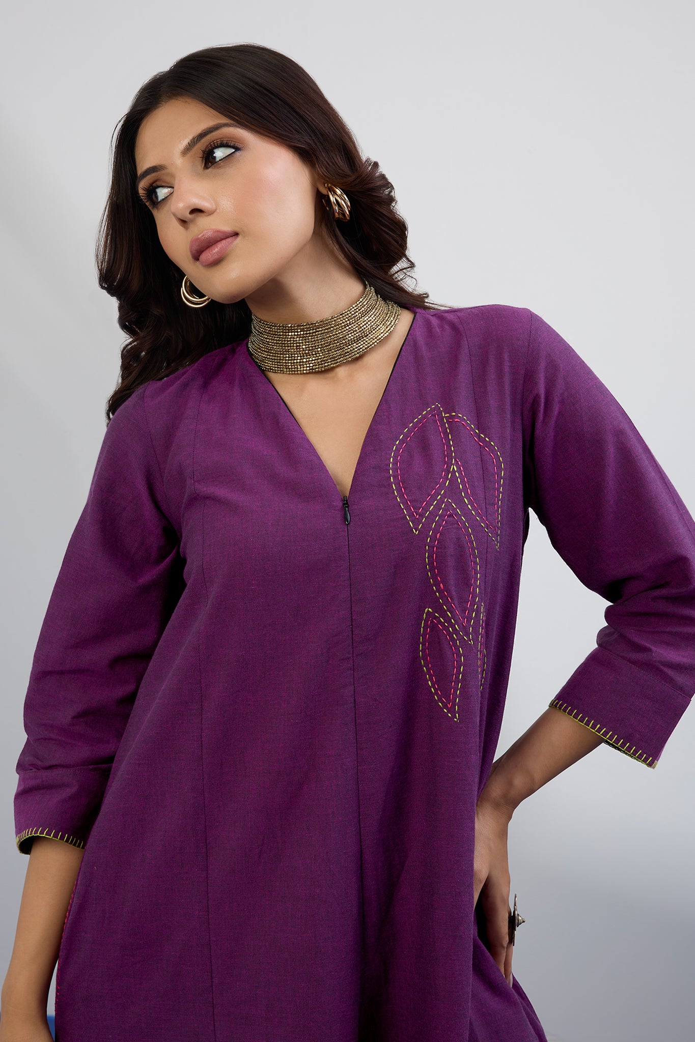 Amethyst Grove Jumpsuit with Pockets & Sleeves