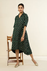 Botanicals Noir Bias Shirt Dress