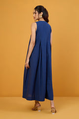 Midnight Lime Burst Sleeveless Button Down Jumpsuit