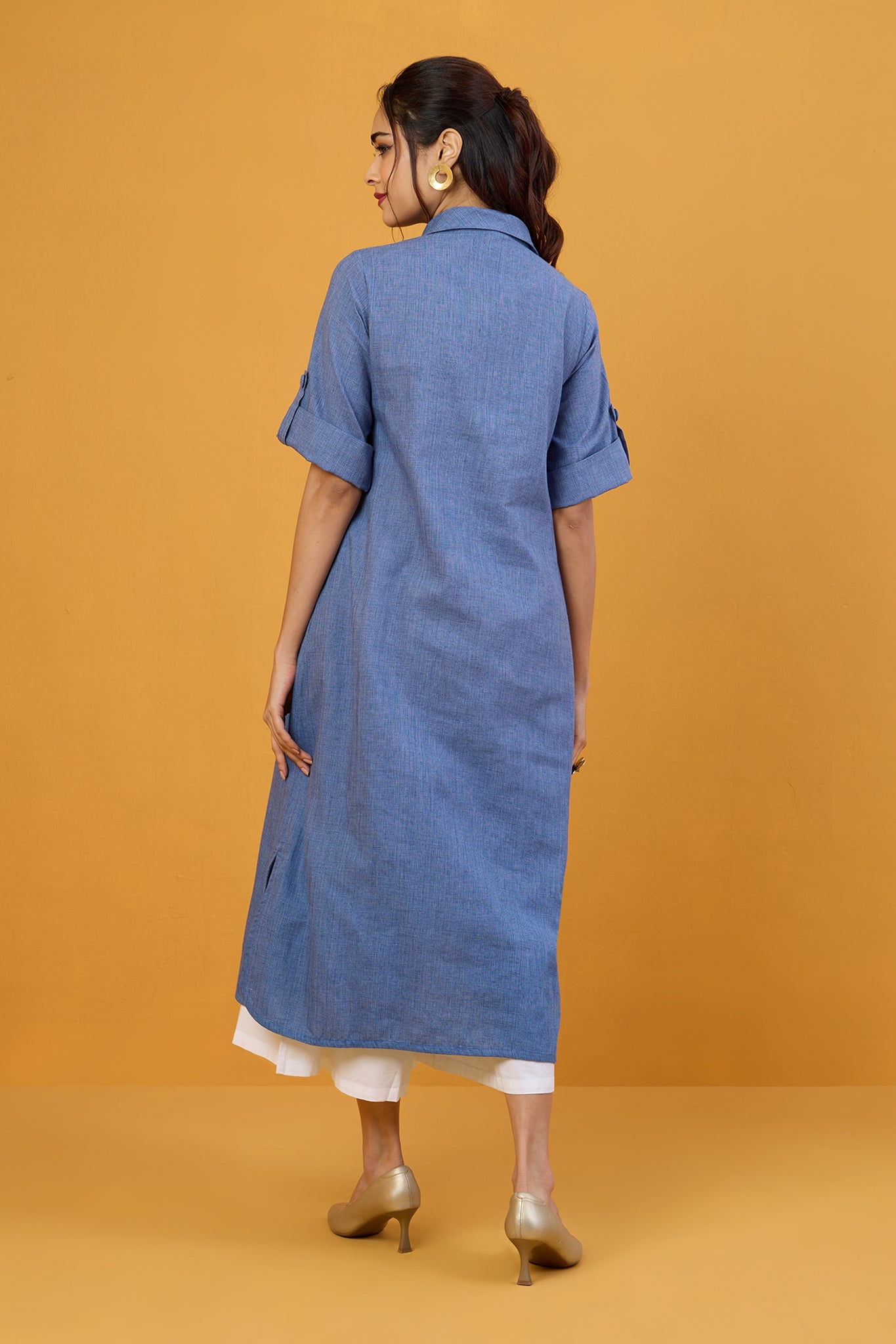 Denim Dreams Box Pleat Shirt Dress