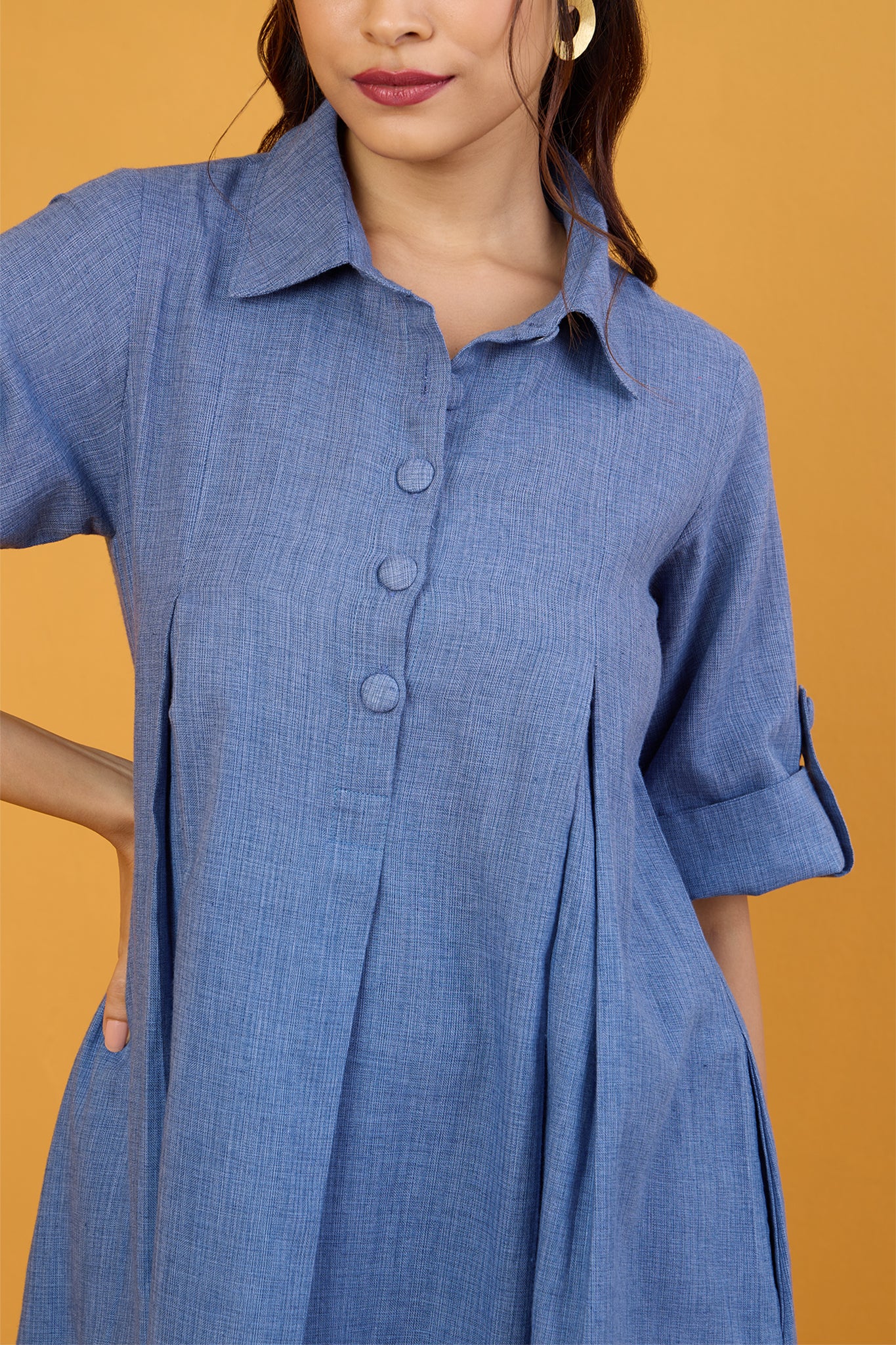 Denim Dreams Box Pleat Shirt Dress