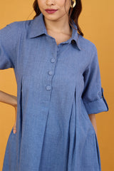 Denim Dreams Box Pleat Shirt Dress