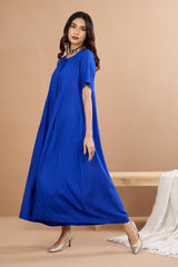 Button Down Jumpsuit With pockets  Whispers of Sapphire Night