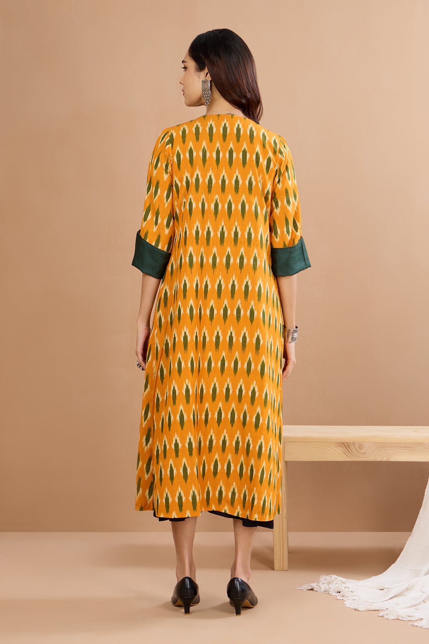 Emerald Silk Sunlit Reversible Choga (only jacket)
