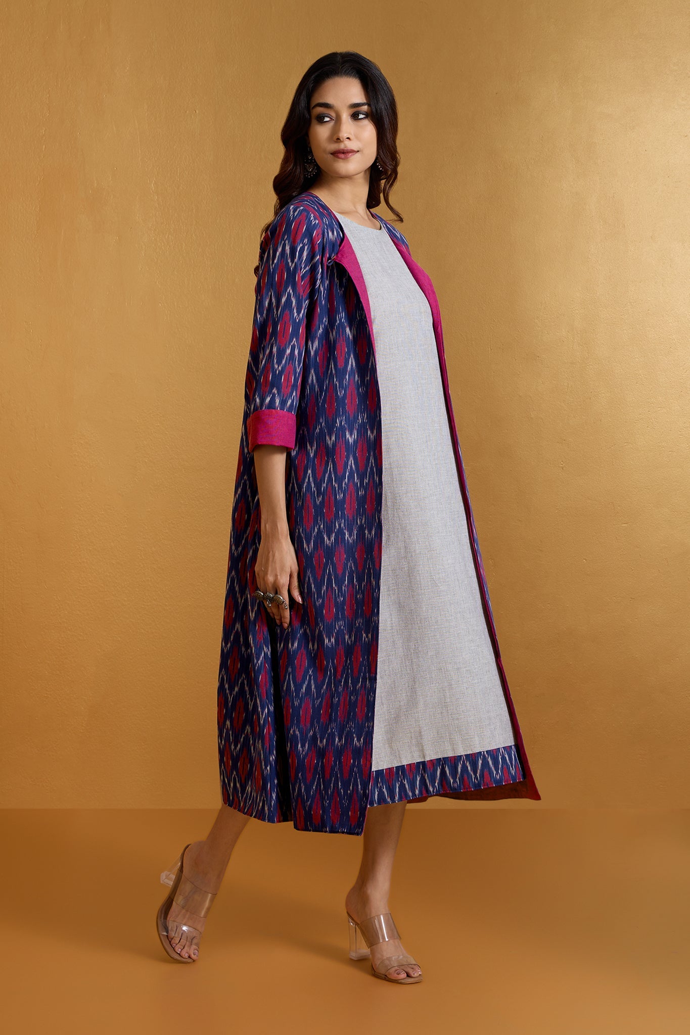 Amethyst Fuchsia Dance Reversible Choga (only jacket)