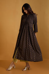 Chestnut Gold Infinity Pintuck Dress