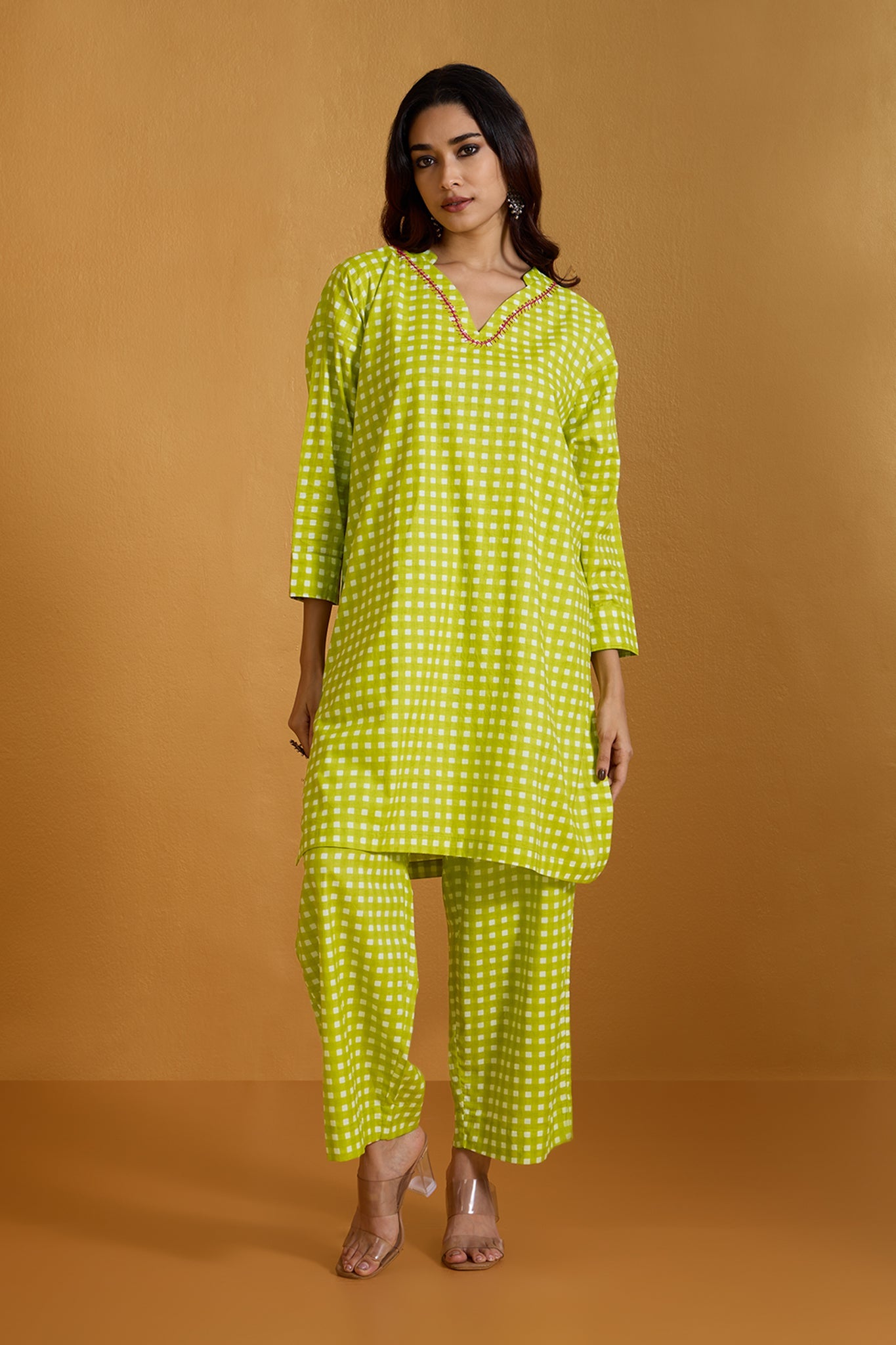 Co-ord Set Leisure Citrus Check Harmony (set of 2)