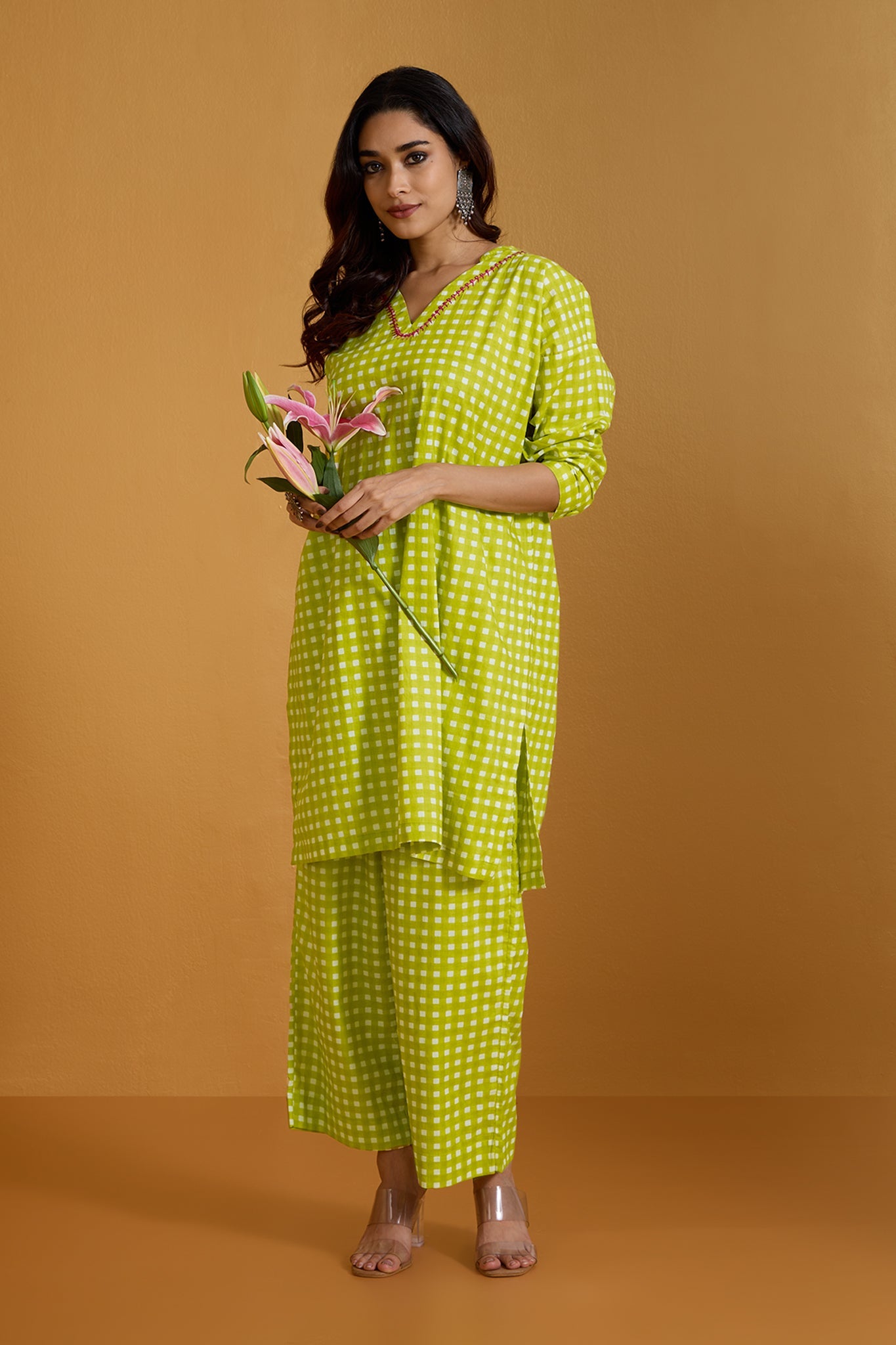 Co-ord Set Leisure Citrus Check Harmony (set of 2)