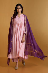 Gold Petal Symphony Pintuck Yoke Anarkali
