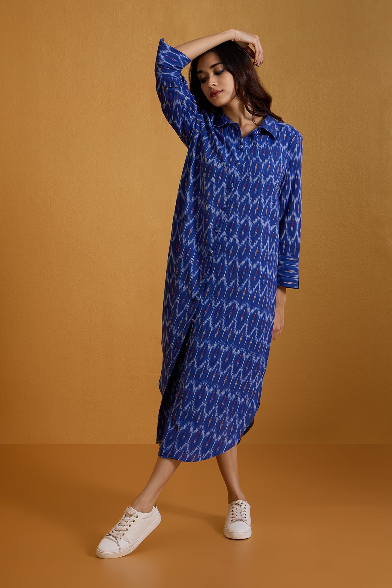 Bold Horizon Long Shirt Dress