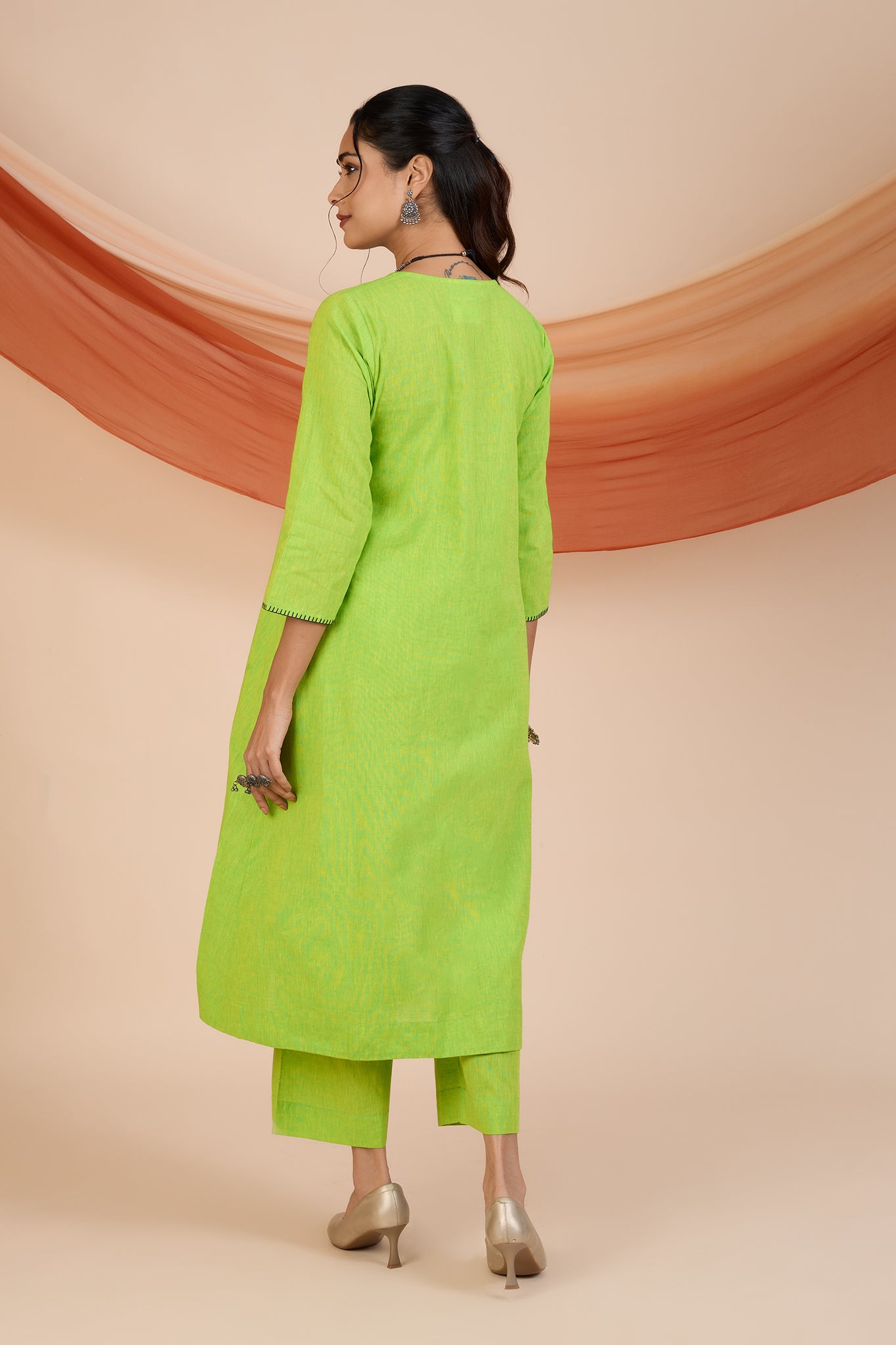 Co-ord Set Zest of Dawn Smocked Yoke Kurta & Pants