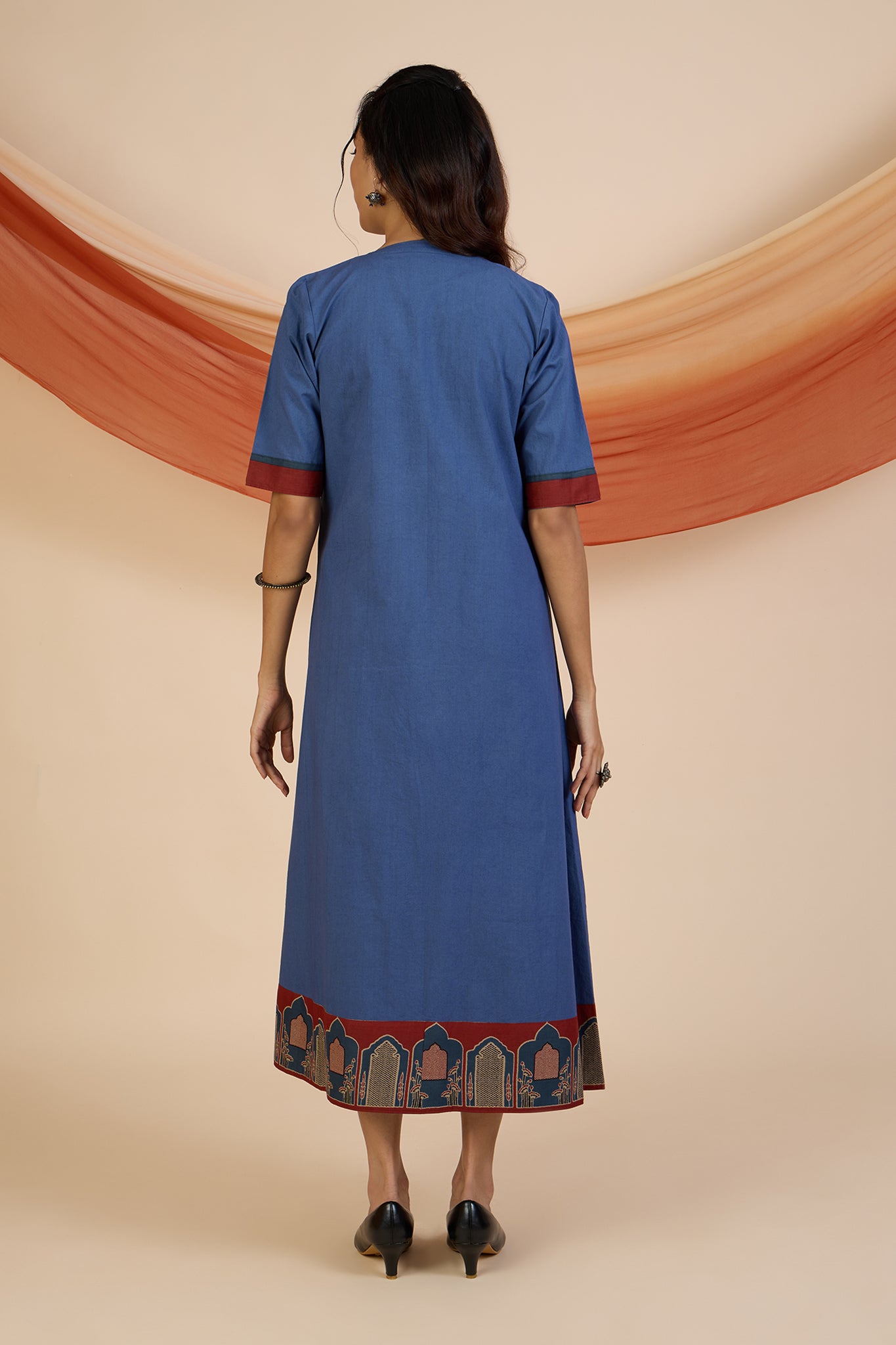 Jacket & Dress Indigo Archway Tales Long Jacket With Pockets (set of 2)