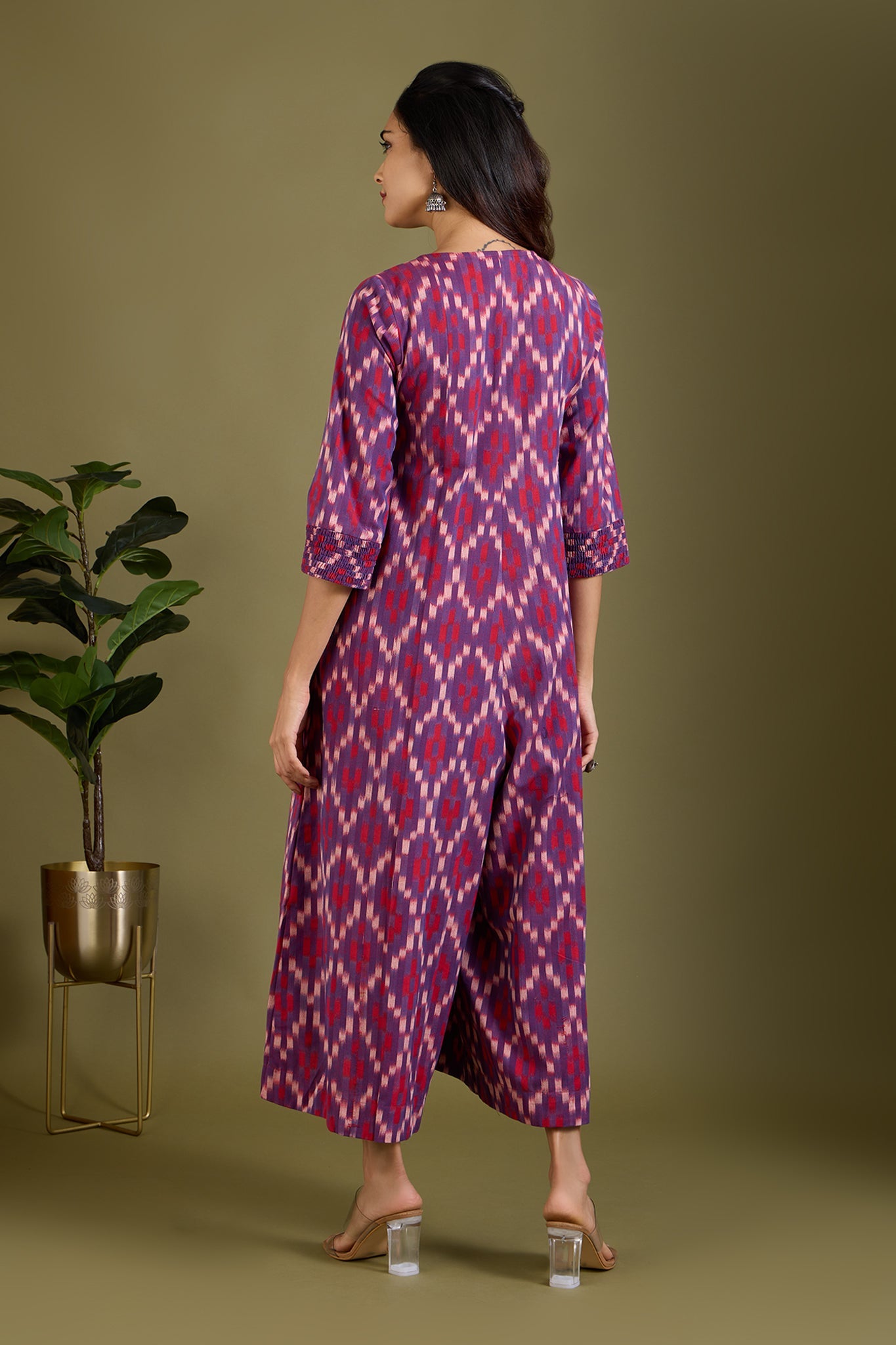 Crimson Amethyst Jumpsuit with Pockets
