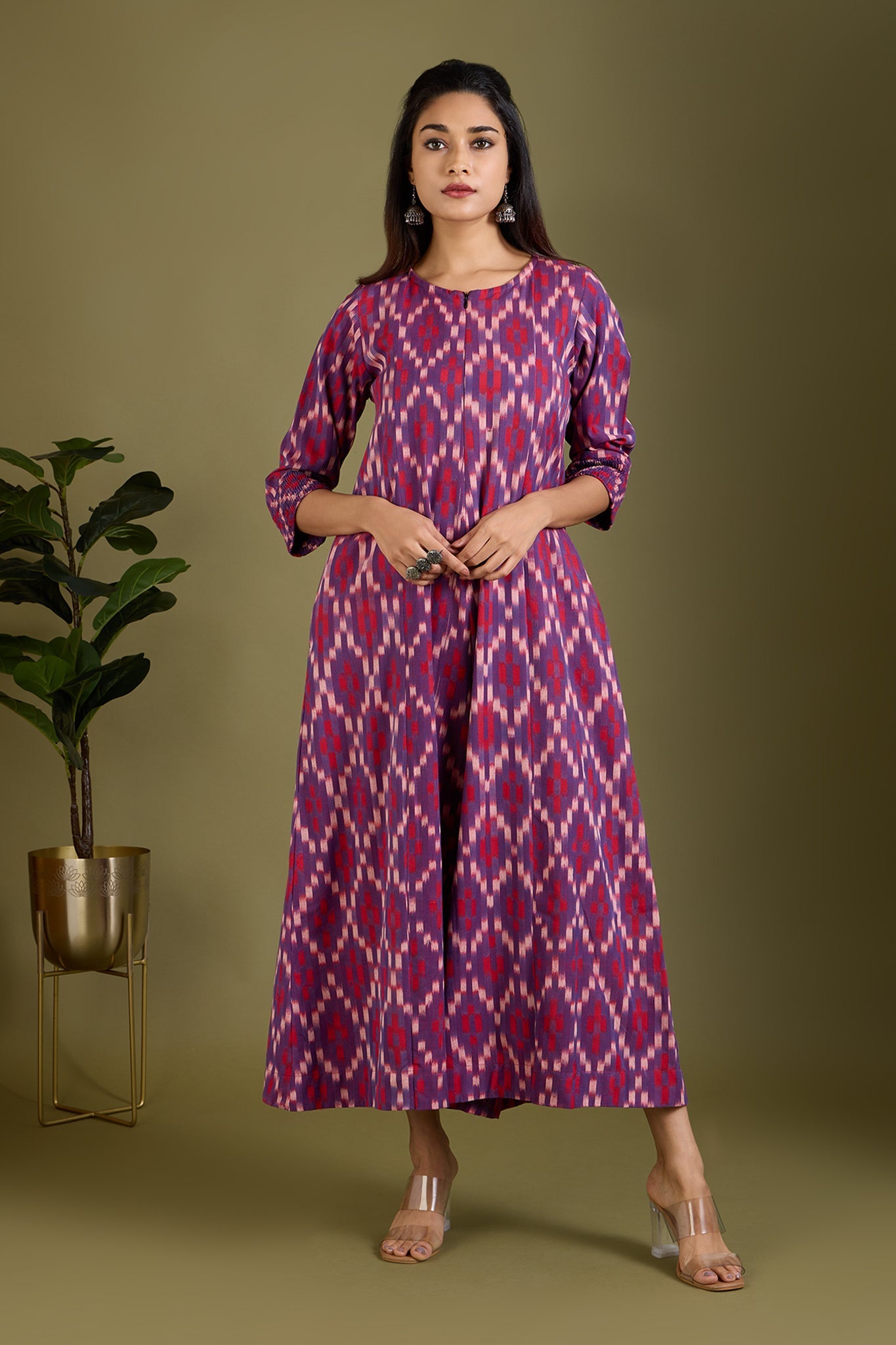 Crimson Amethyst Jumpsuit with Pockets