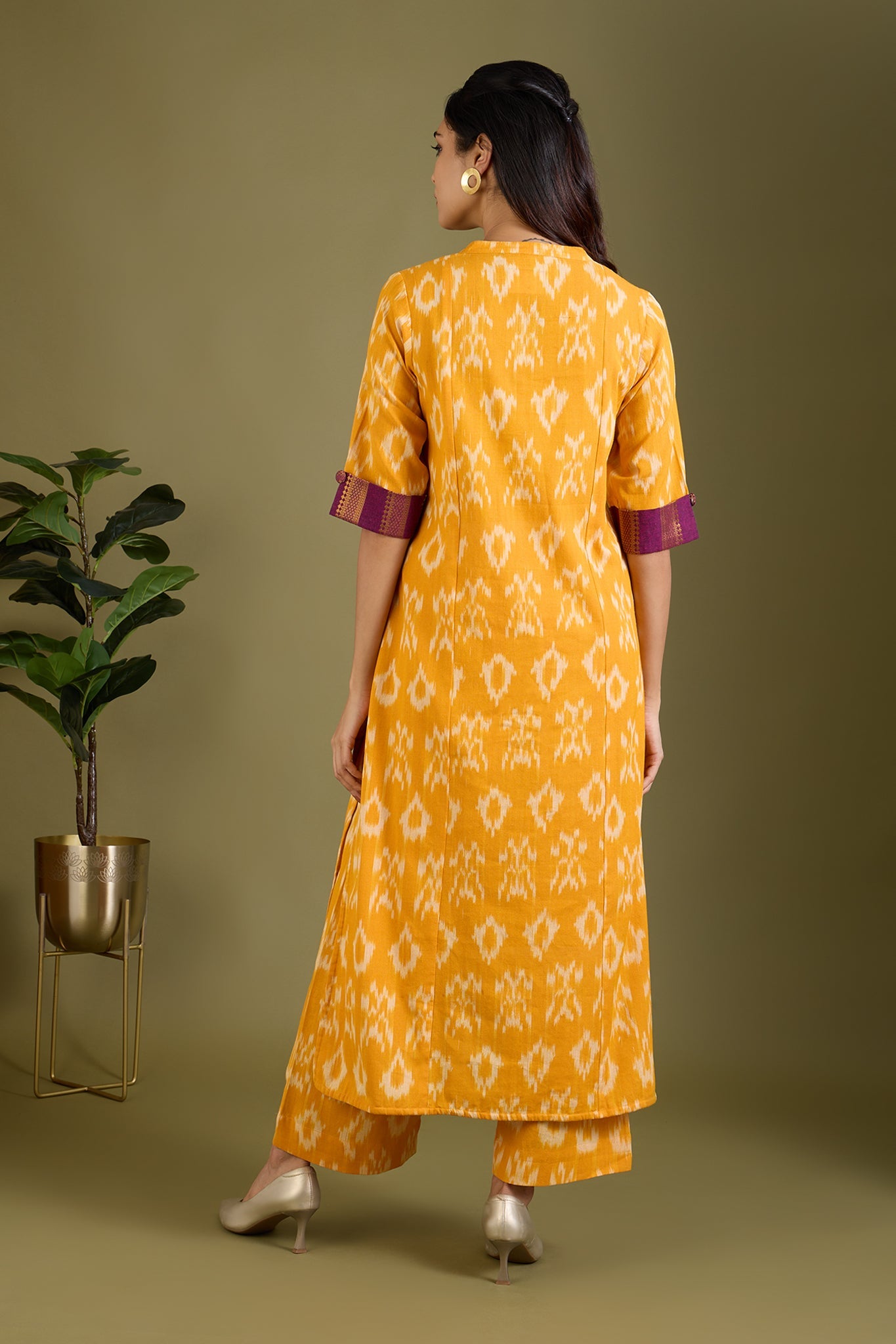 Co-ord Set Gilded Marigold Radiance Long Panel Kurta (Set of 2)