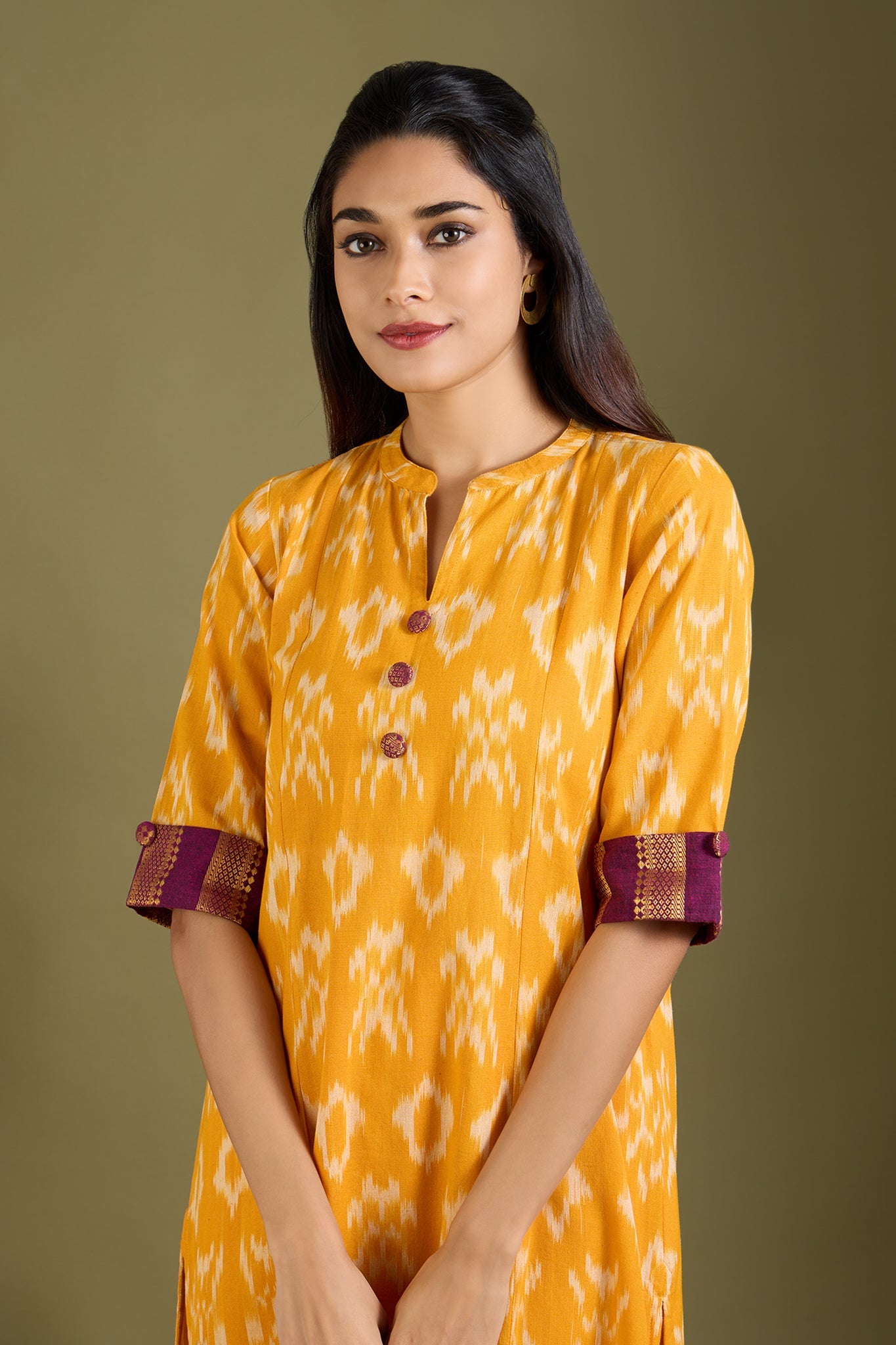 Co-ord Set Gilded Marigold Radiance Long Panel Kurta (Set of 2)