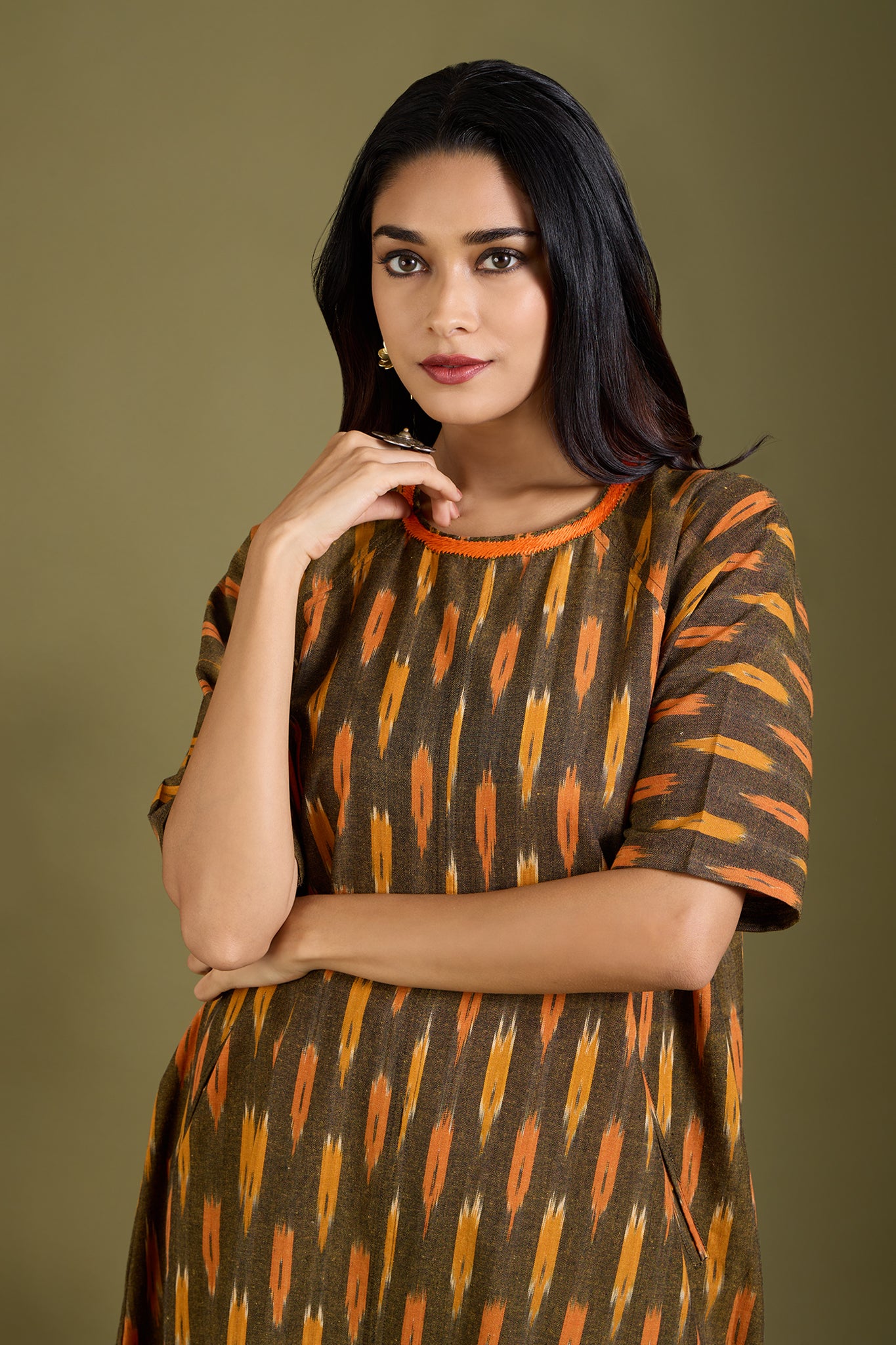 Co-ord set Cinder Glow drop shoulder tunic & pants (Set of 2)