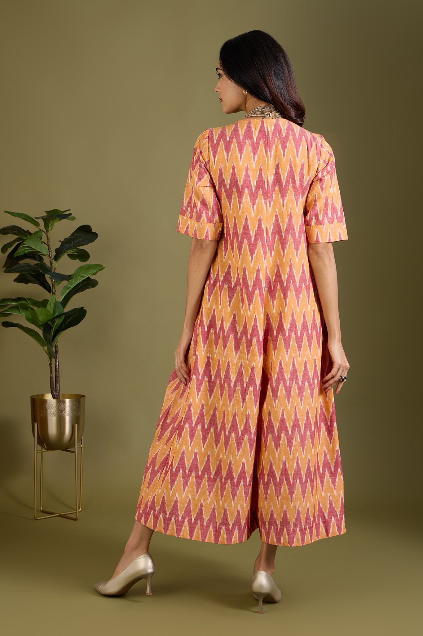 Amber Horizon Jumpsuit with Pintuck & Front Zipper