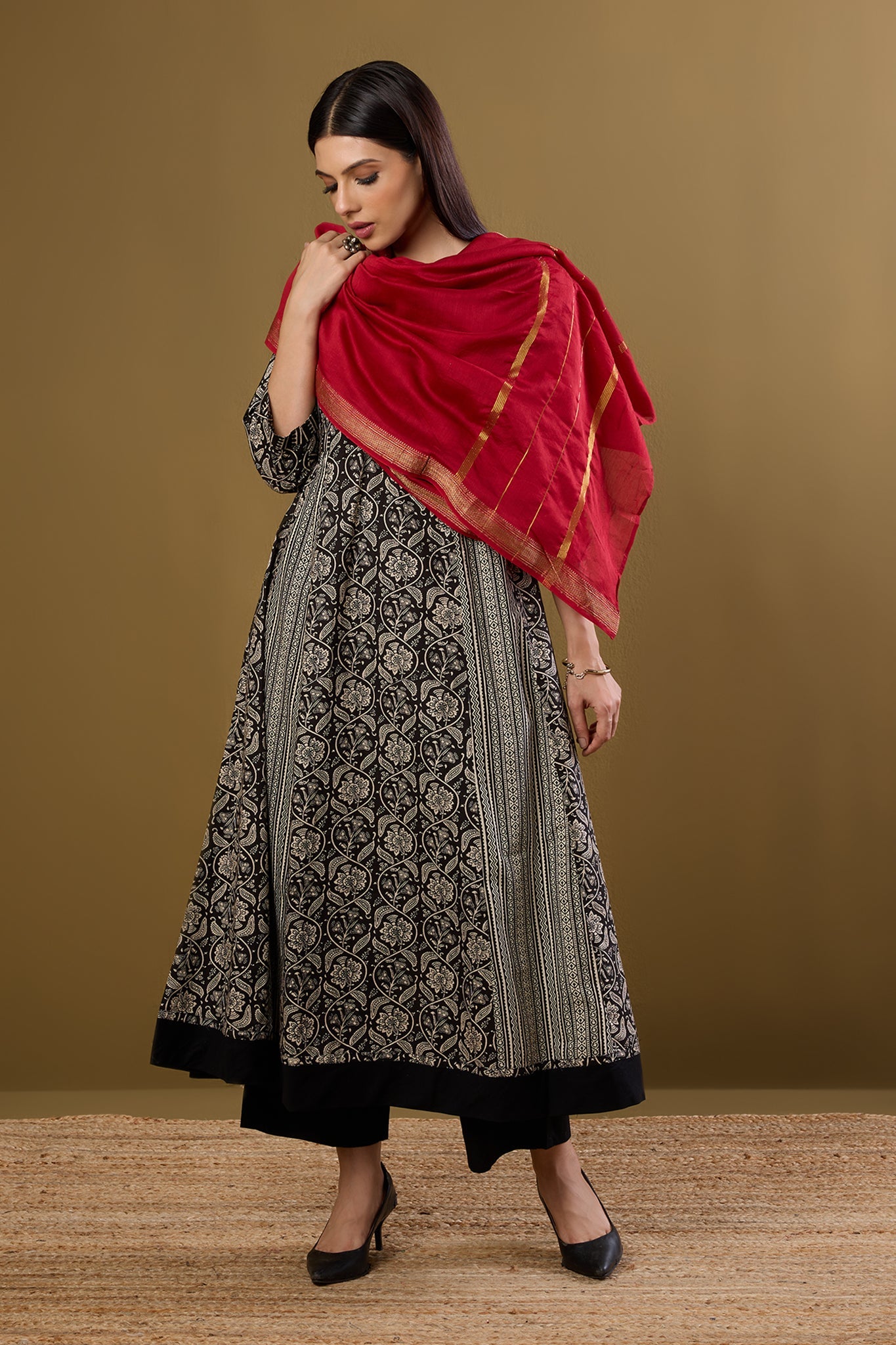 Long Sufi Anarkali Moonlight on Ink