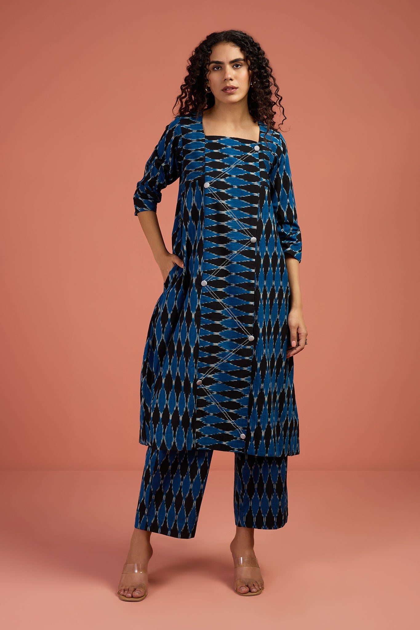 Co-ord Set Stardust Echo Panelled Kurta & Pants