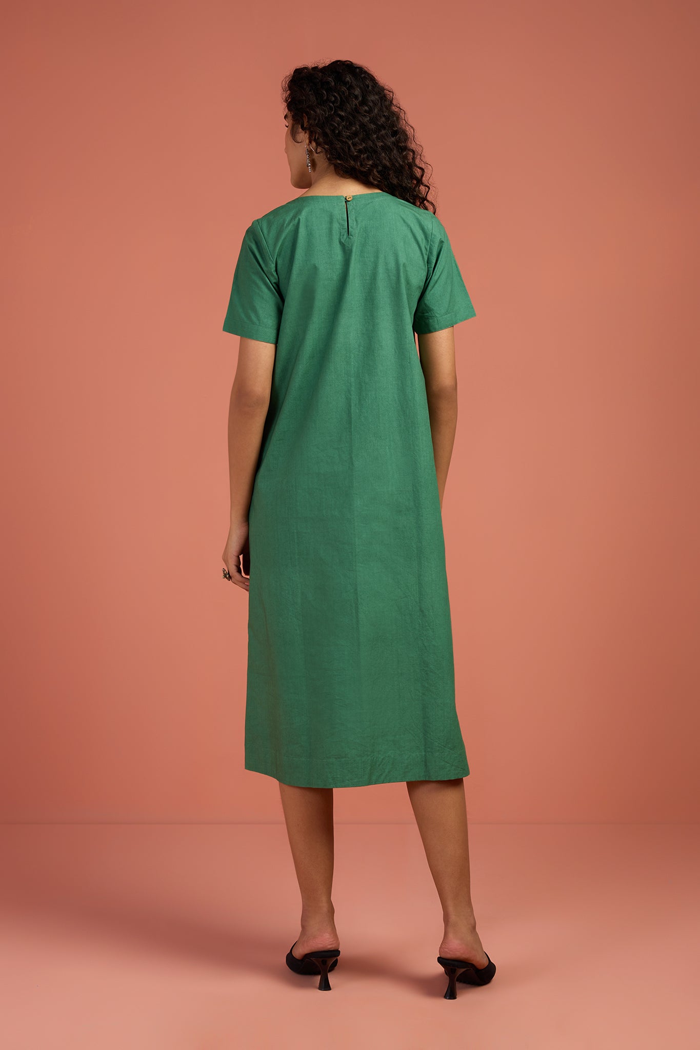 Greenstone Front Button Down Slit Kurta