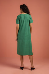 Greenstone Front Button Down Slit Kurta