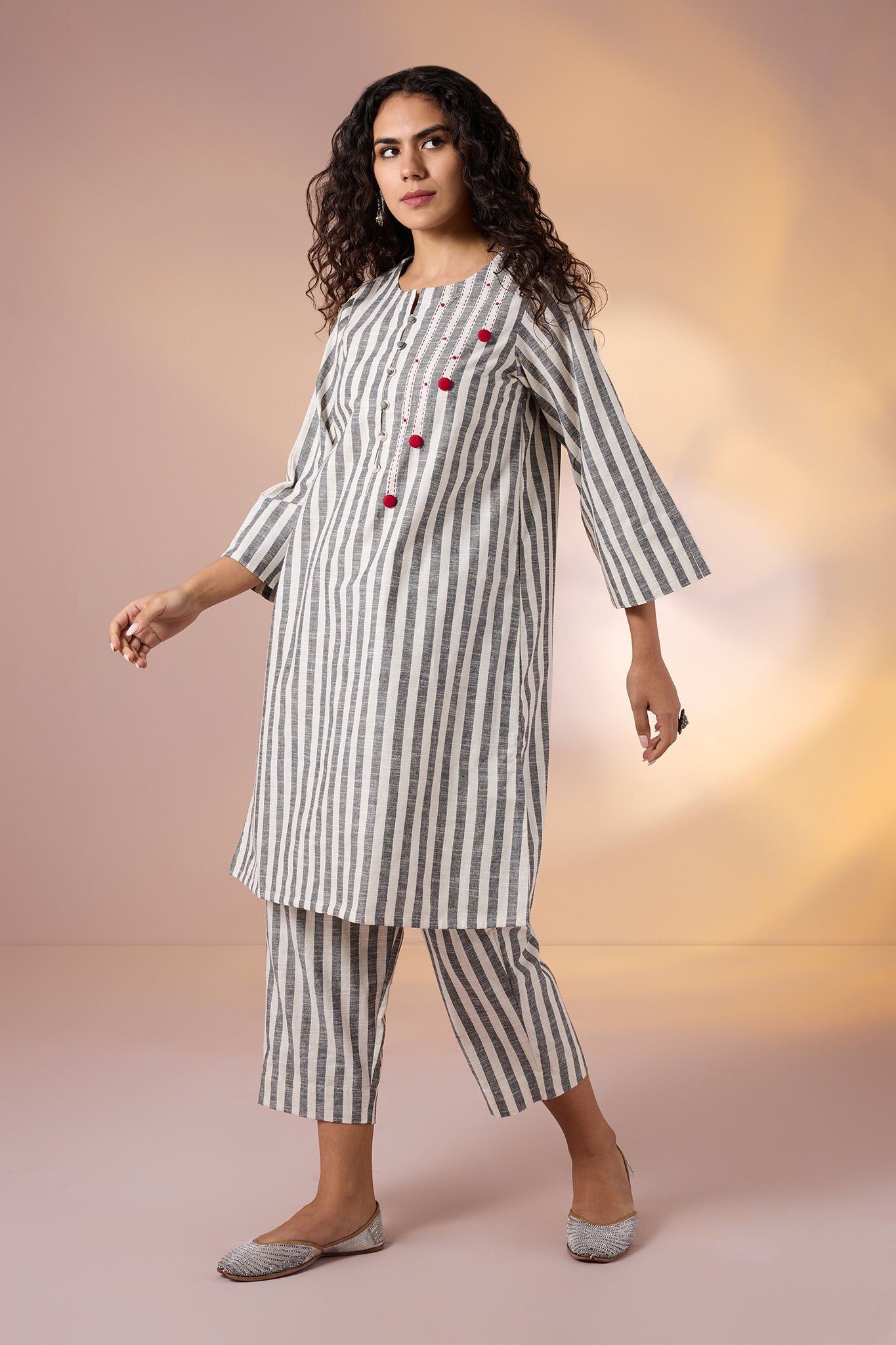 Co-ord Cloud Stripe Kurta & Pants