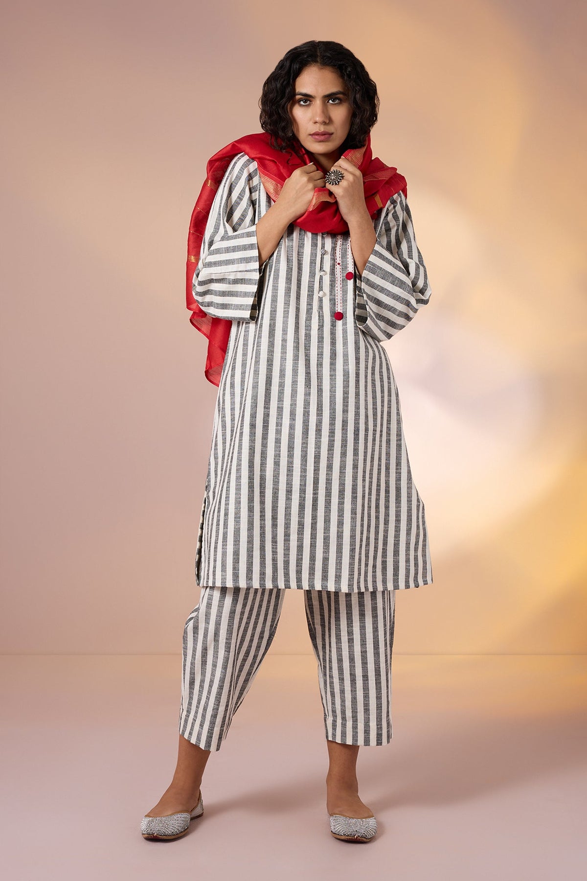 Co-ord Cloud Stripe Kurta & Pants