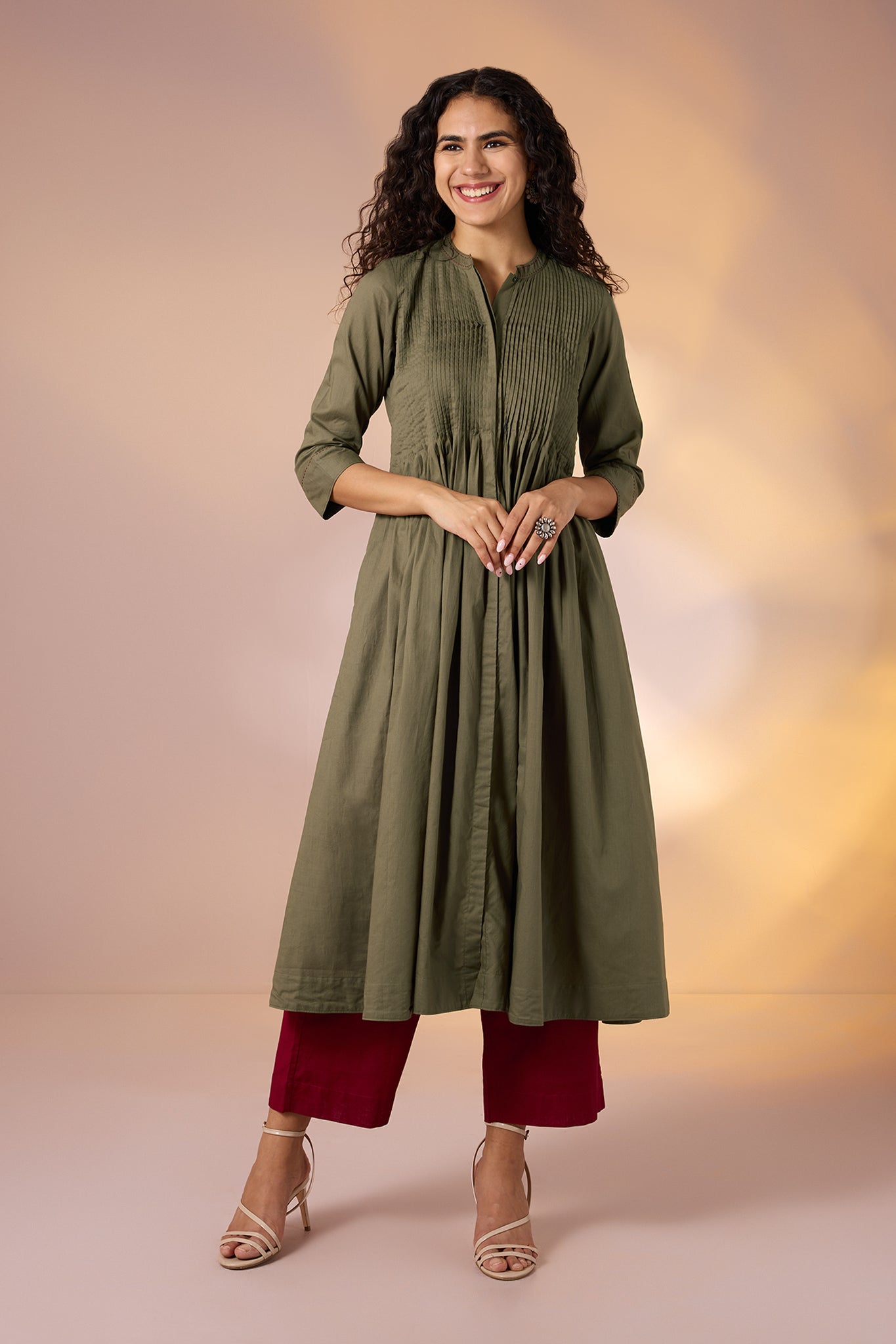 Imperial Grove Infinity Pintuck Dress