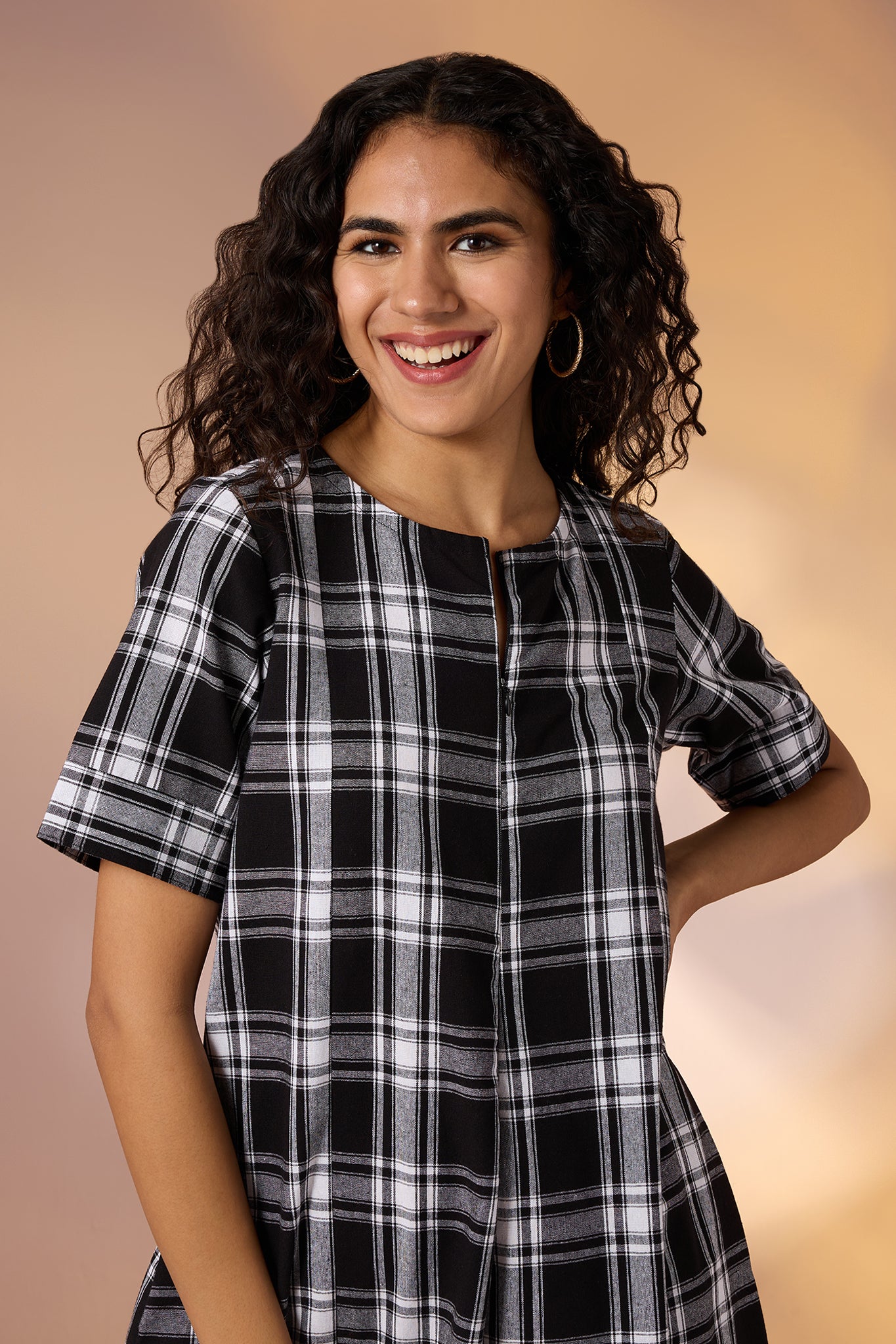 Charcoal Rhythm Jumpsuit with Pockets & Sleeves