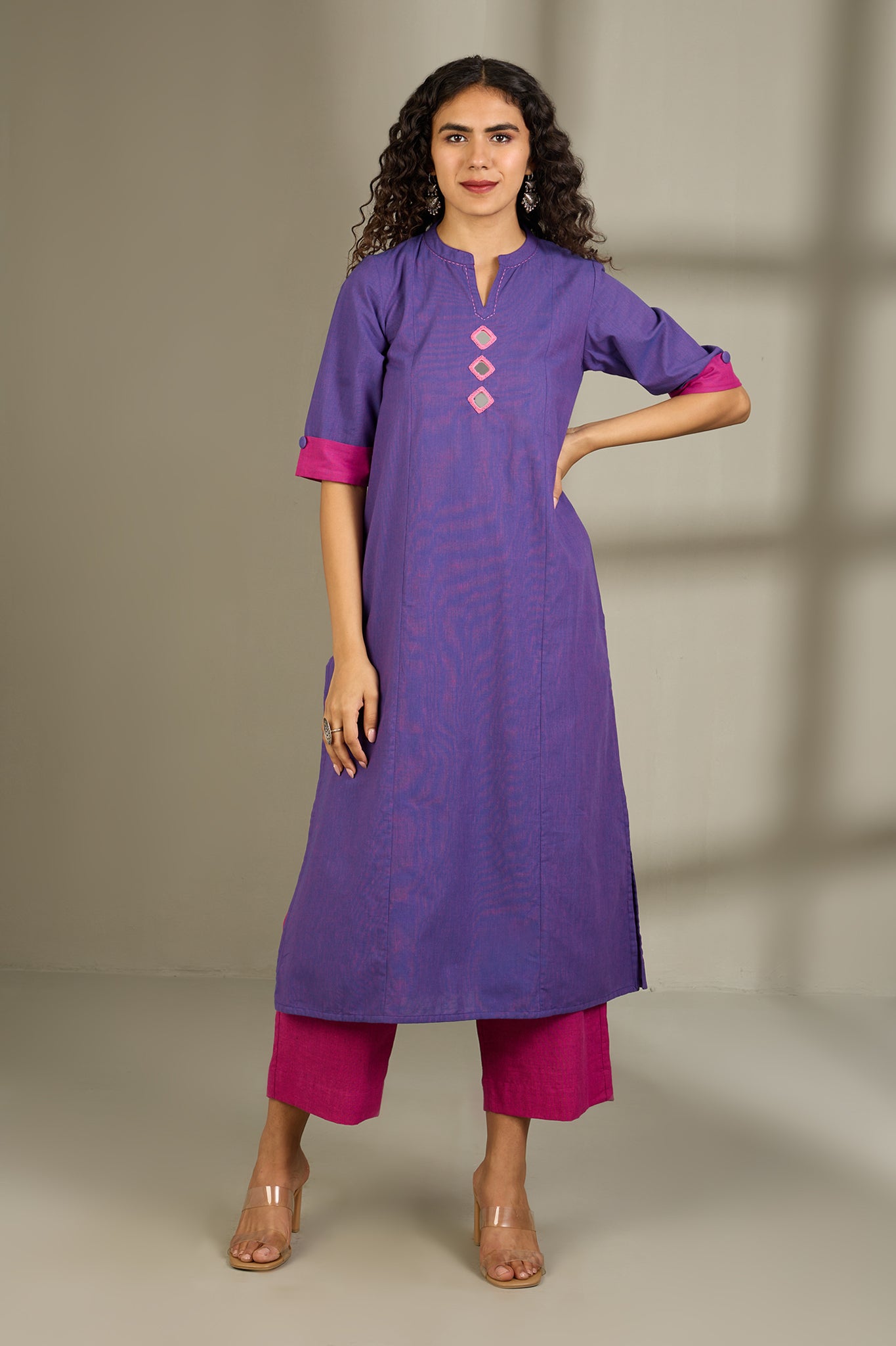 Co-ord Set Orchid Radiance Long Panel Kurta (Set of 2)