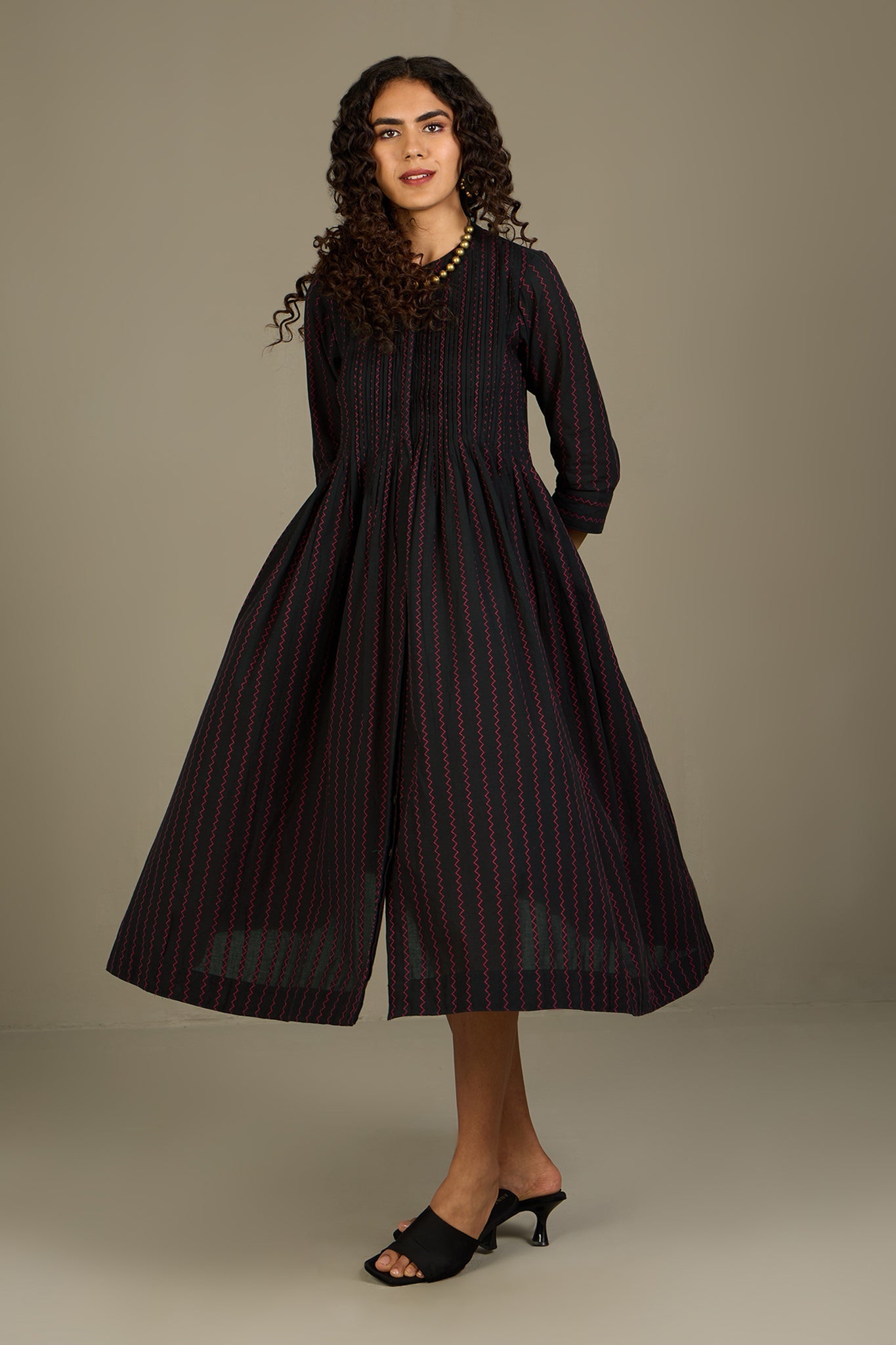 Ember Noir Cascade Infinity Pintuck Dress