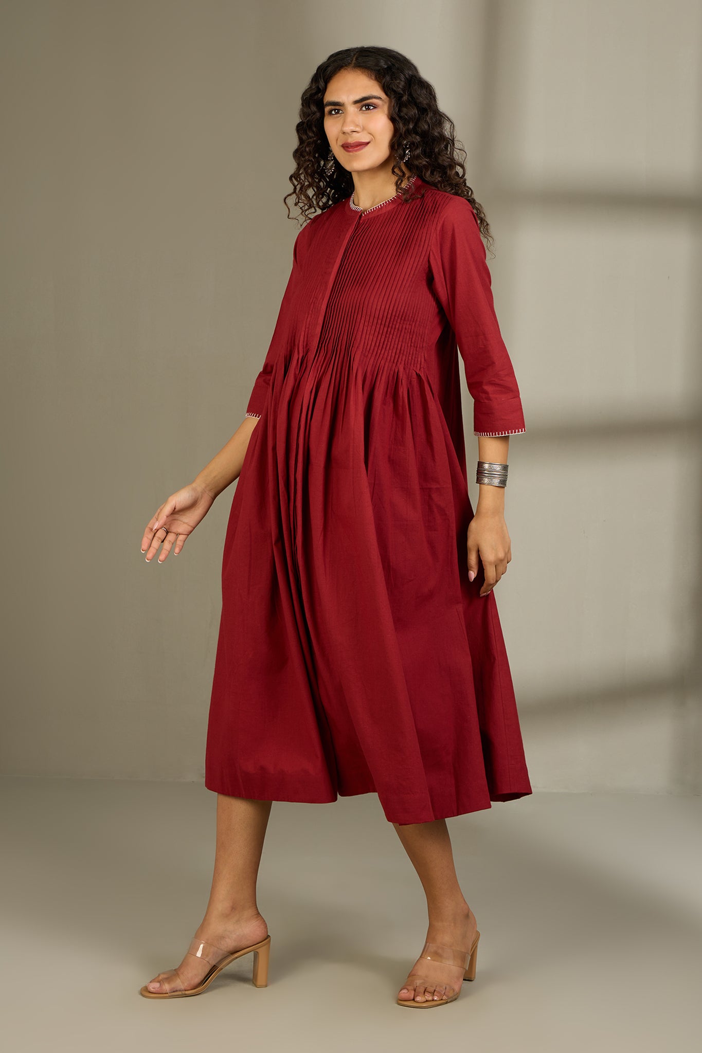 Merlot Midnight Hue Infinity Pintuck Dress